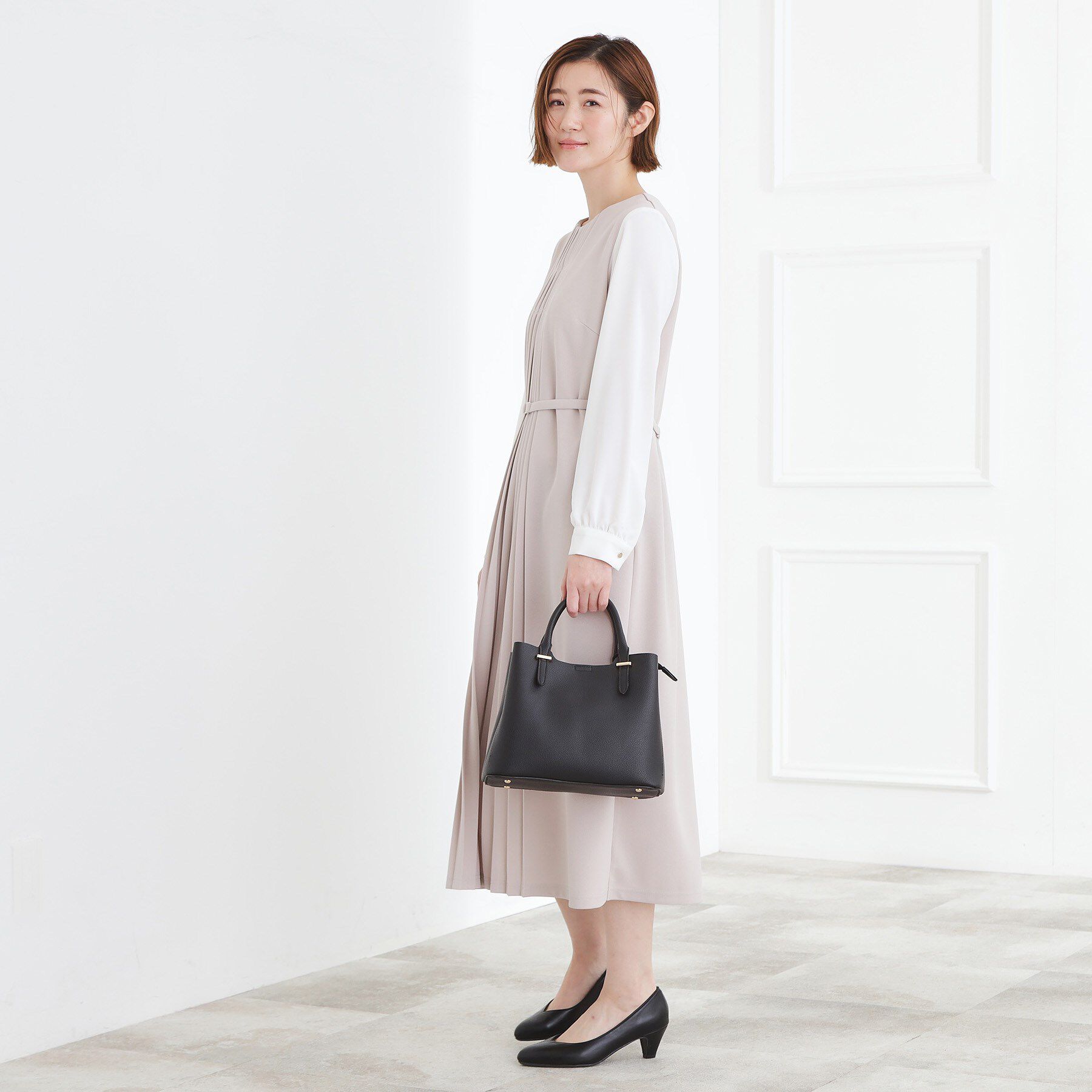 grove「【人間工学】あおりメタルバー2WAYトート」|トートバッグ|