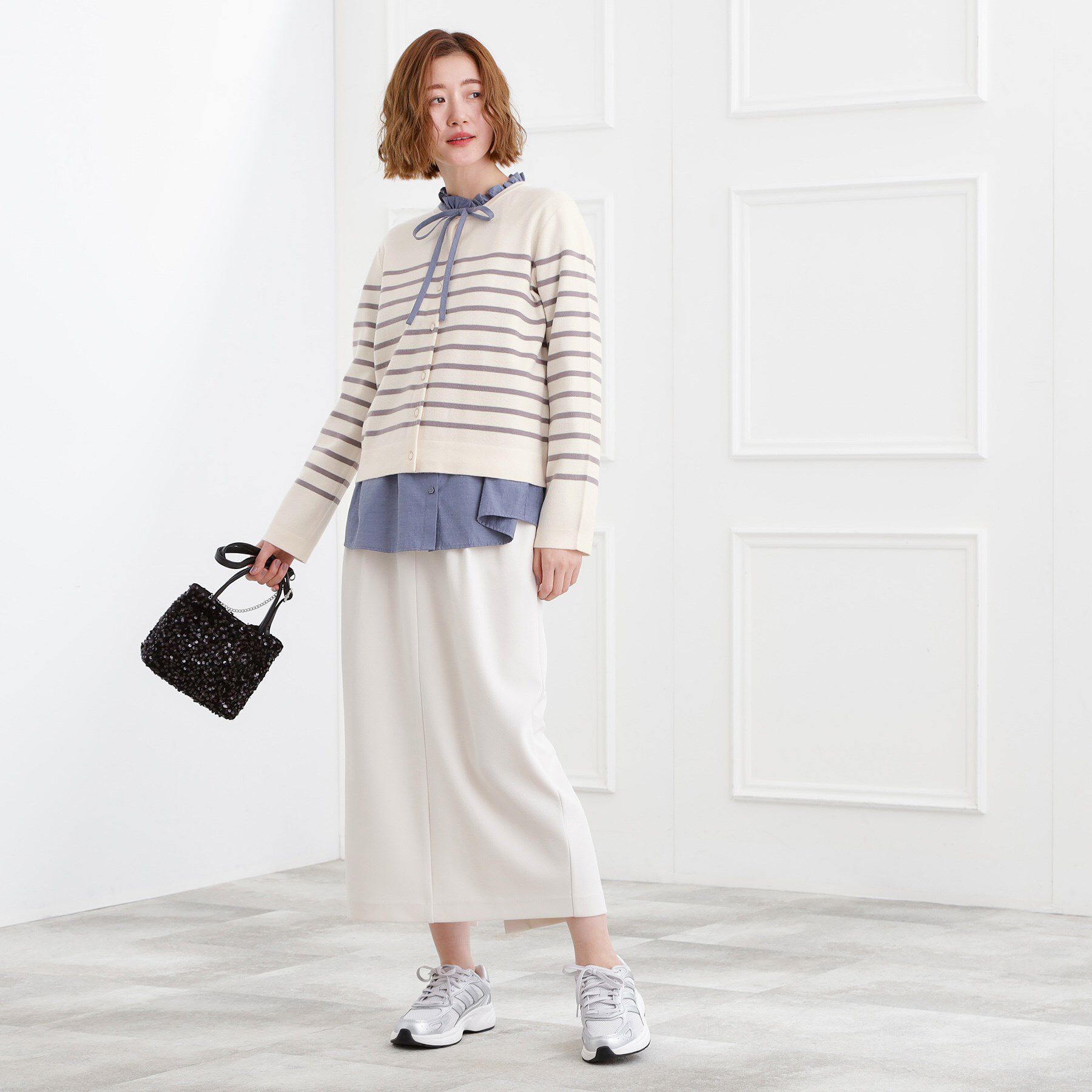 grove「【洗える】毛玉軽減クルーネックカーディガン」|カーディガン|