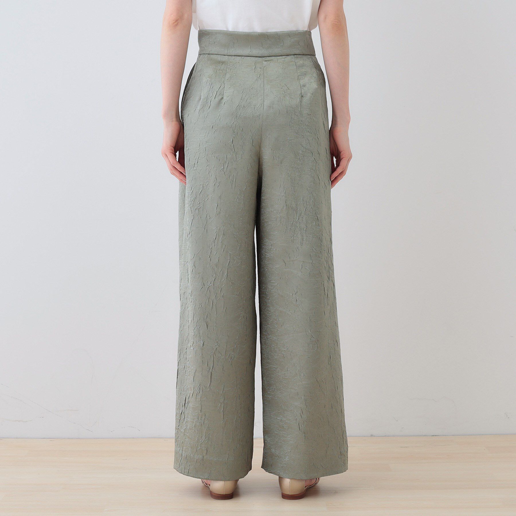 INDIVI「【サスペンダー付き】2WAYクラッシュサテンパンツ」|その他|