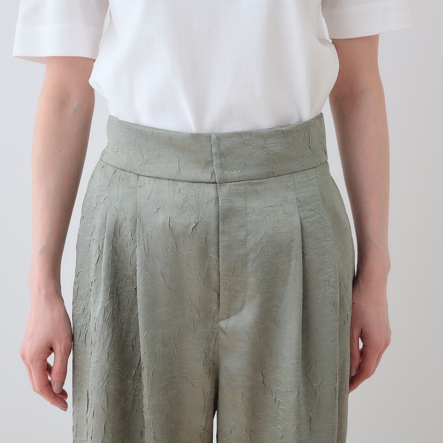 INDIVI「【サスペンダー付き】2WAYクラッシュサテンパンツ」|その他|