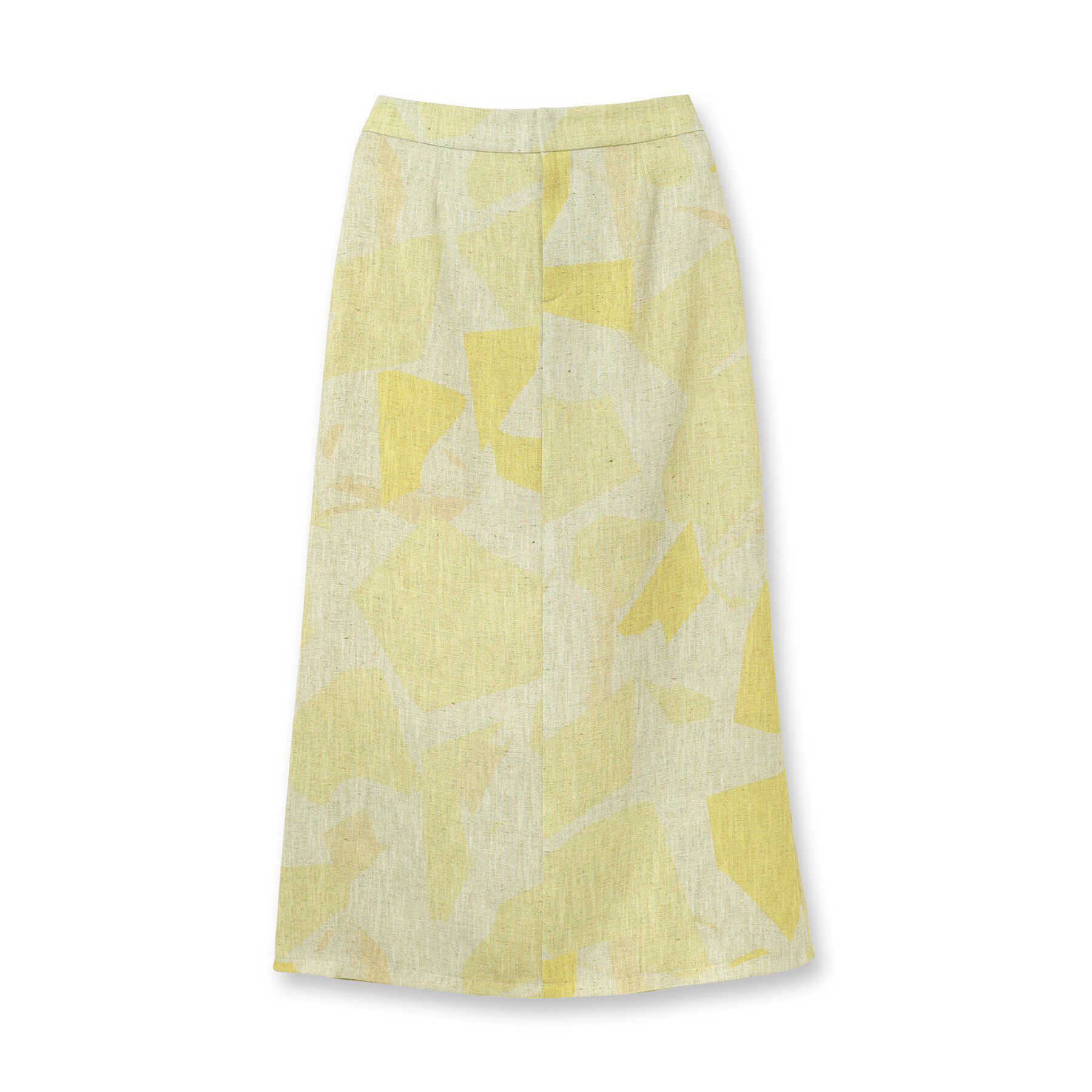 INDIVI「【洗える】リネンライク ブロッキングプリントスカート」|スカート|