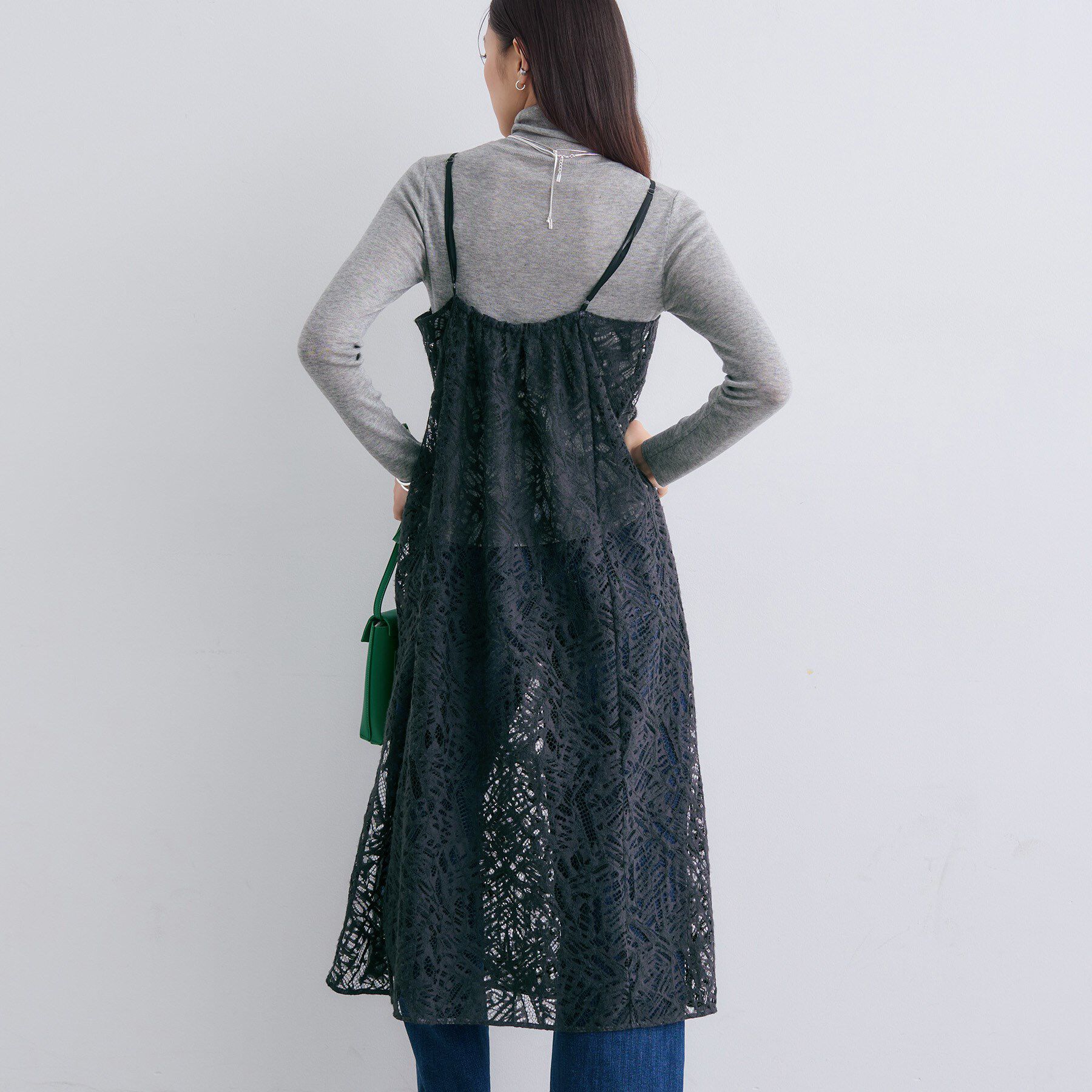 INDIVI「【レイヤード◎】レースキャミドレス」|ワンピース|