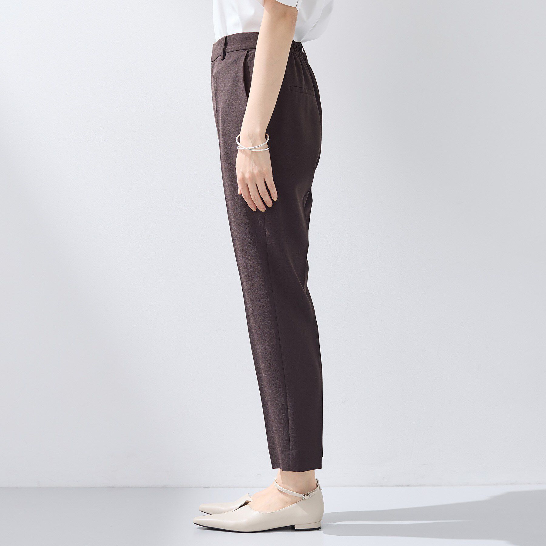 INDIVI「【洗える／UVケア／麻調】テーパードパンツ」|その他|