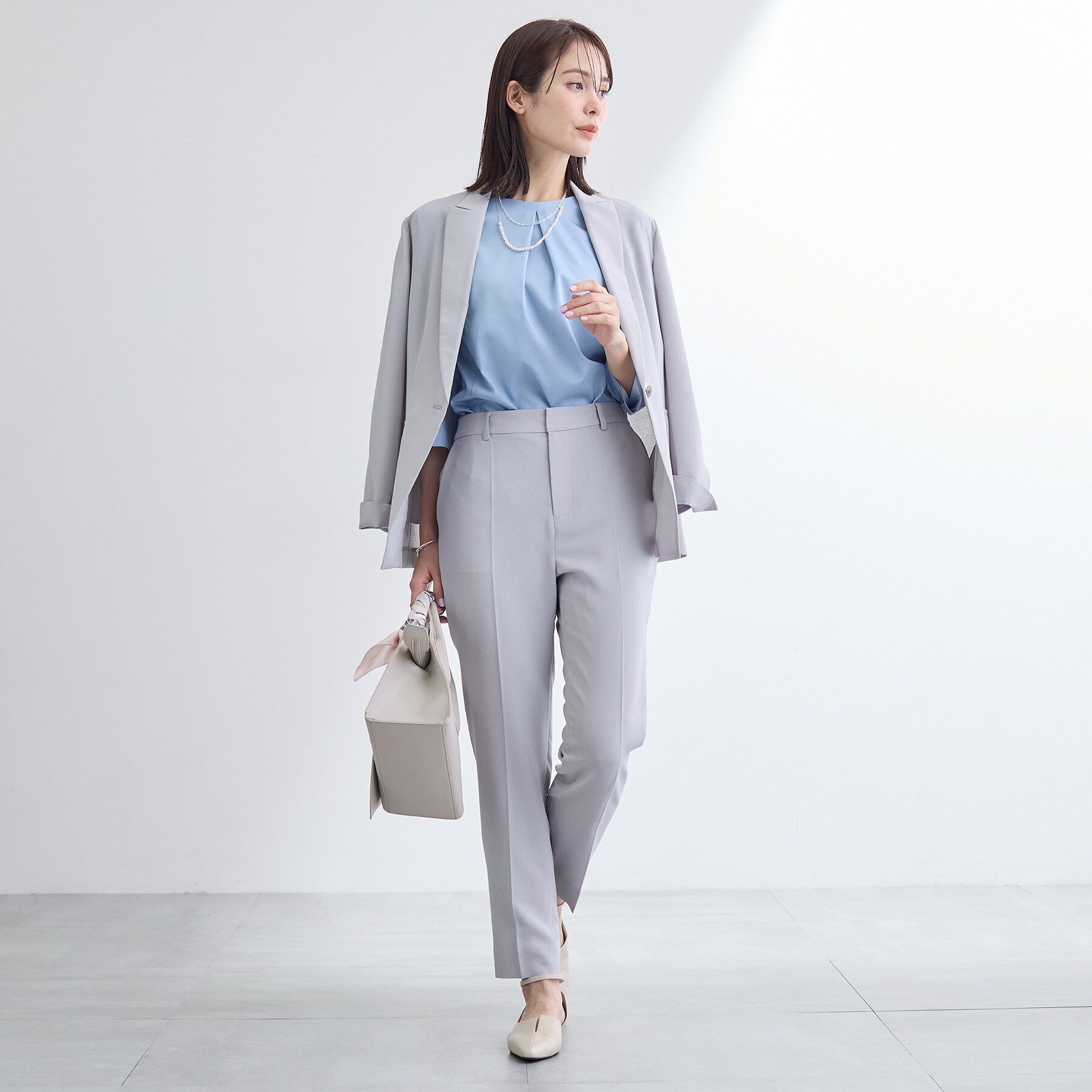 INDIVI「【洗える／UVケア／麻調】テーパードパンツ」|その他|