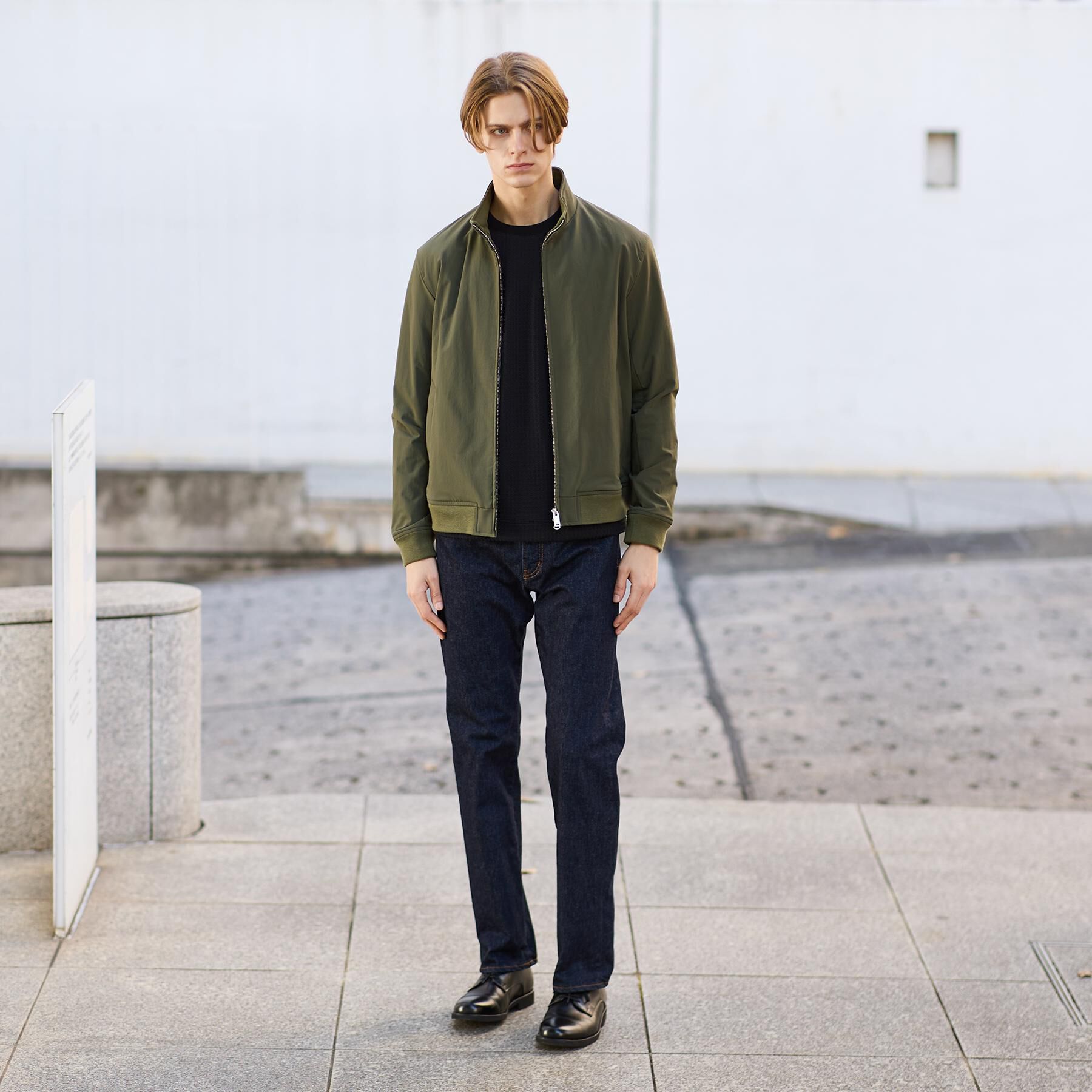 TAKEO KIKUCHI「スタンドカラー ショート リブ ブルゾン」|ブルゾン・スタジャン|