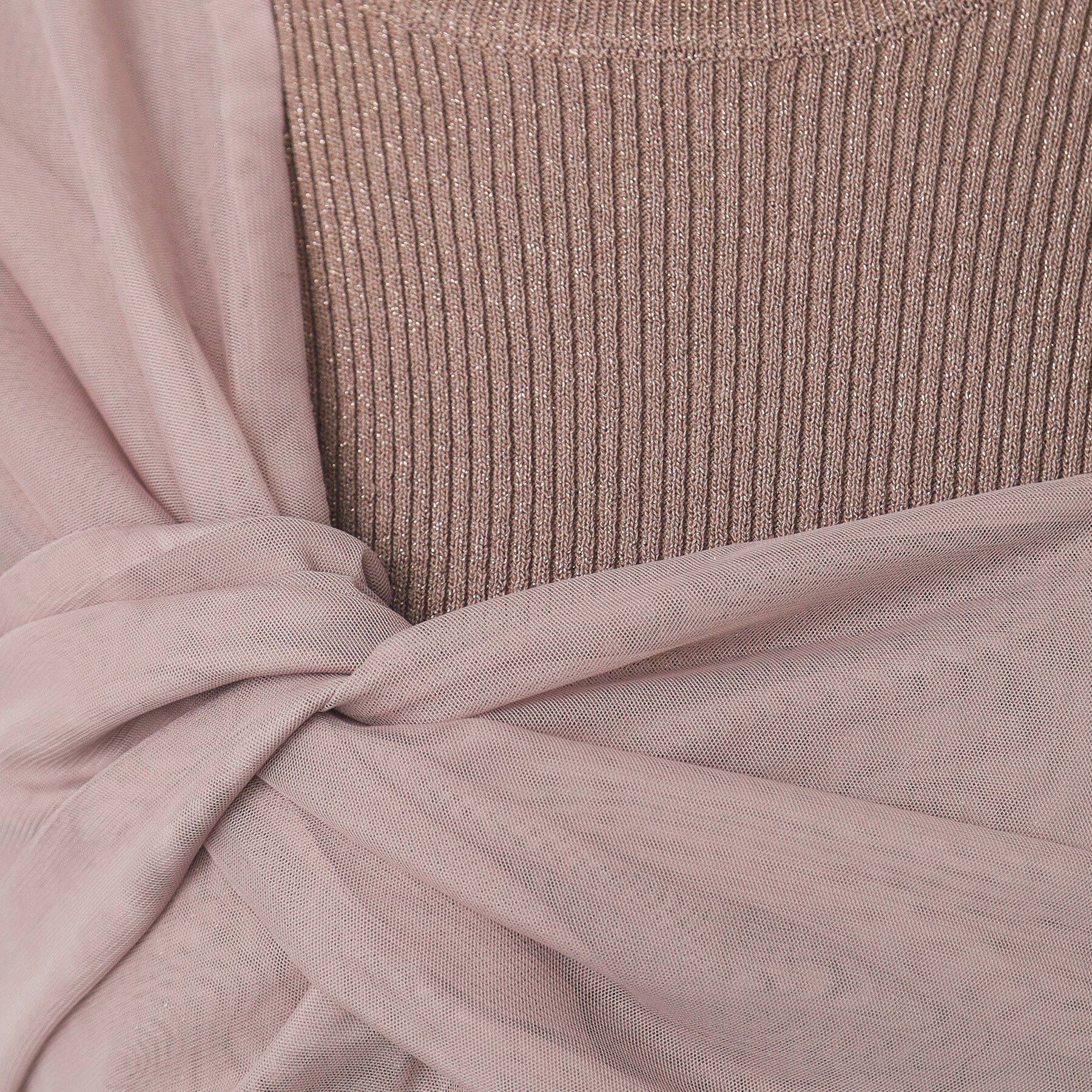 index「《ツインセット》チュールキャミ&times;ラメリブニット【洗濯機OK】」|ニット・セーター|