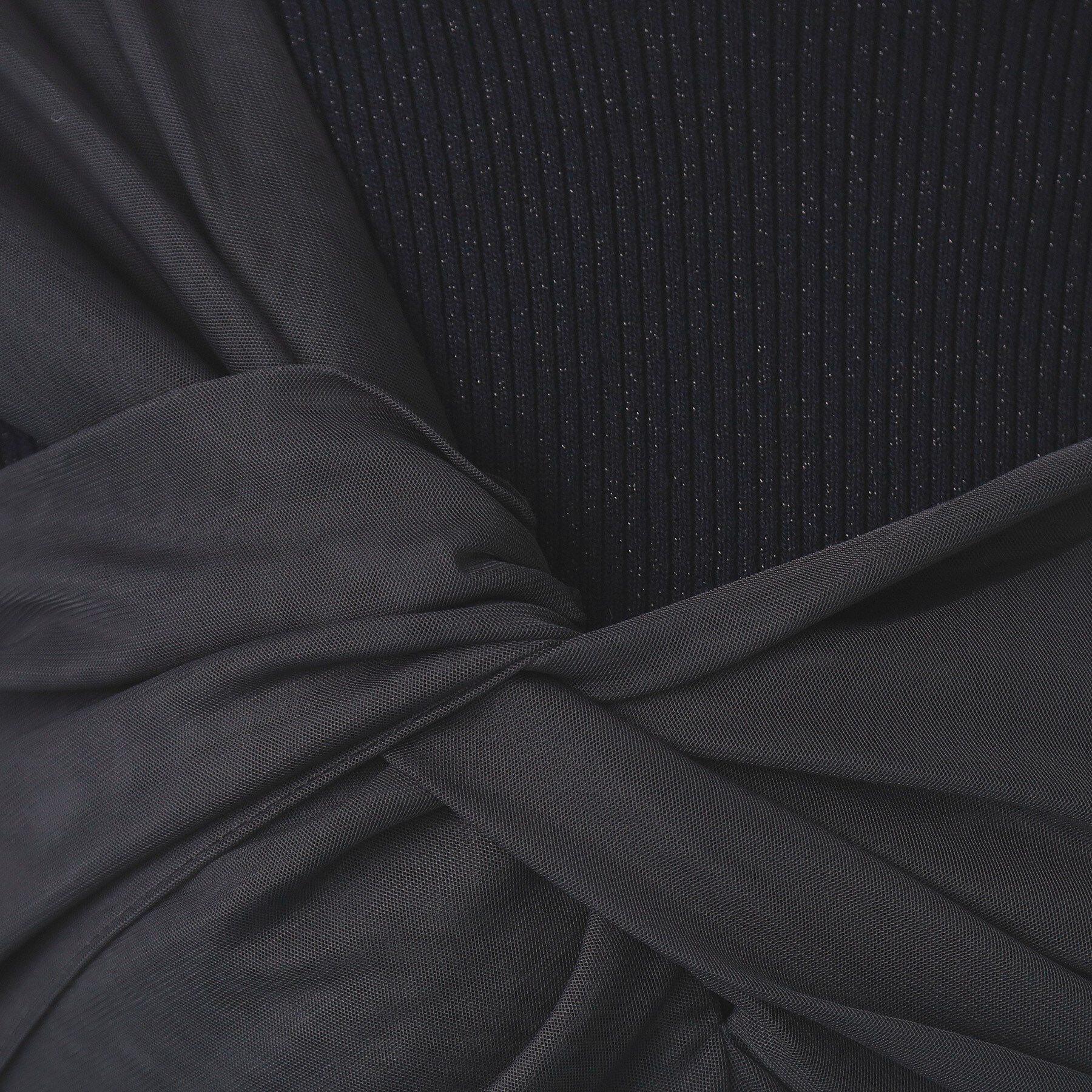 index「《ツインセット》チュールキャミ&times;ラメリブニット【洗濯機OK】」|ニット・セーター|