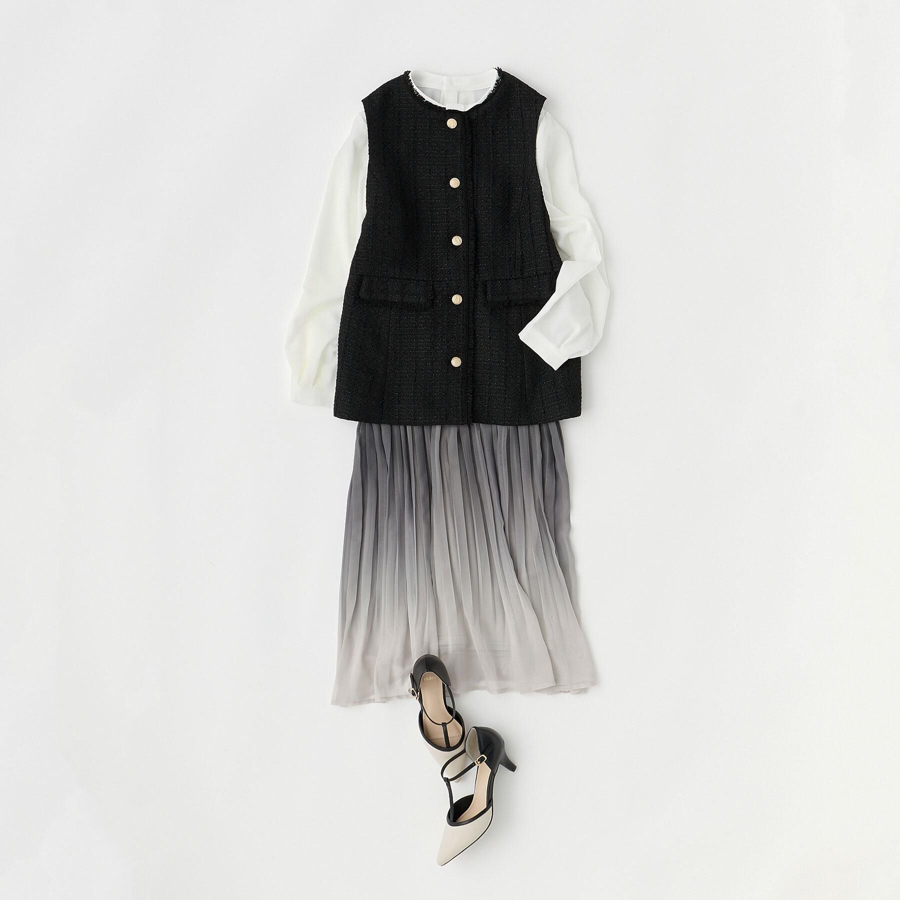 index「選べる丈 シフォンプリーツスカート【洗濯機OK/イージーアイロン/防シワ】《6col》」|スカート|