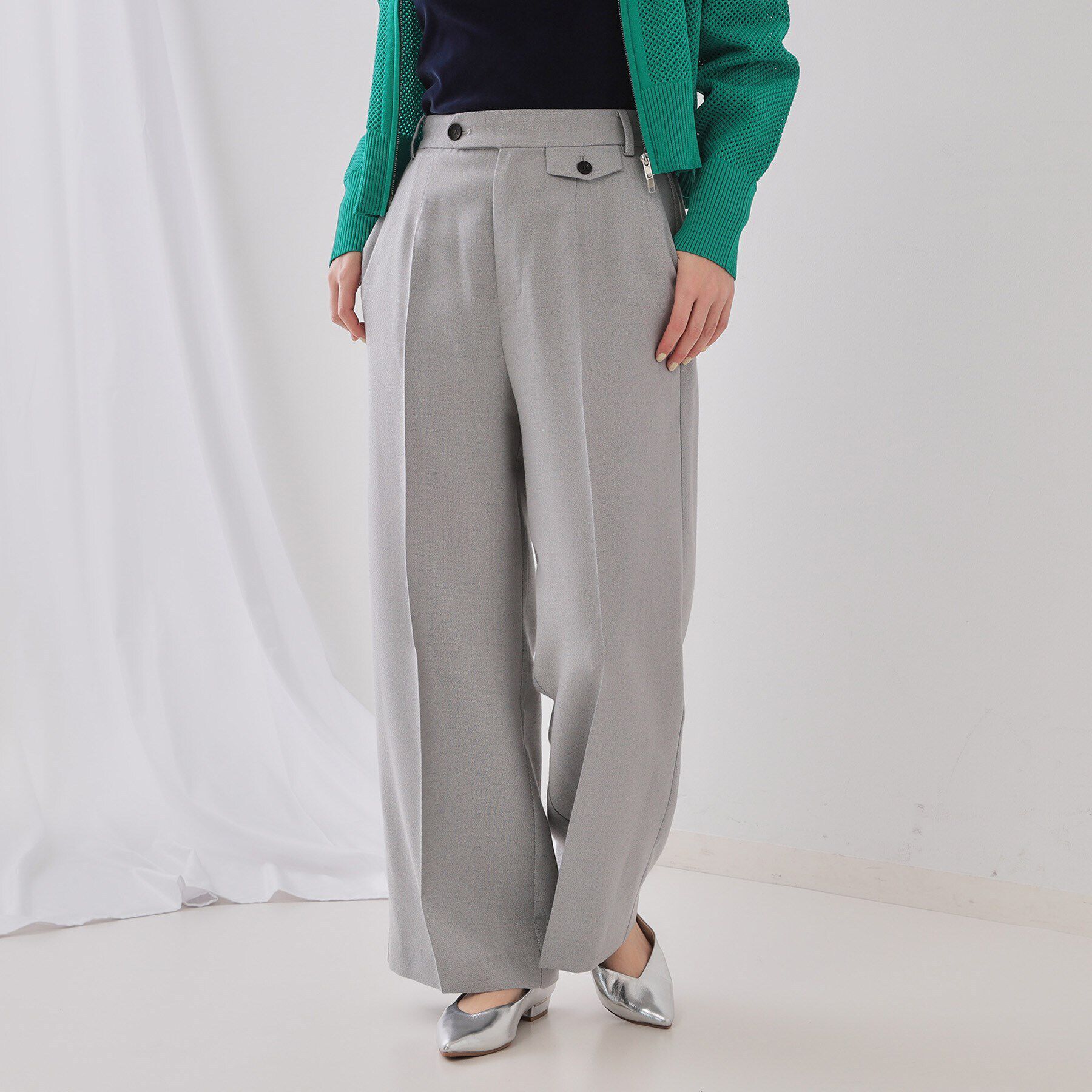 OPAQUE.CLIP「麻混ラメワイドパンツ【洗濯機洗い可】」|その他|