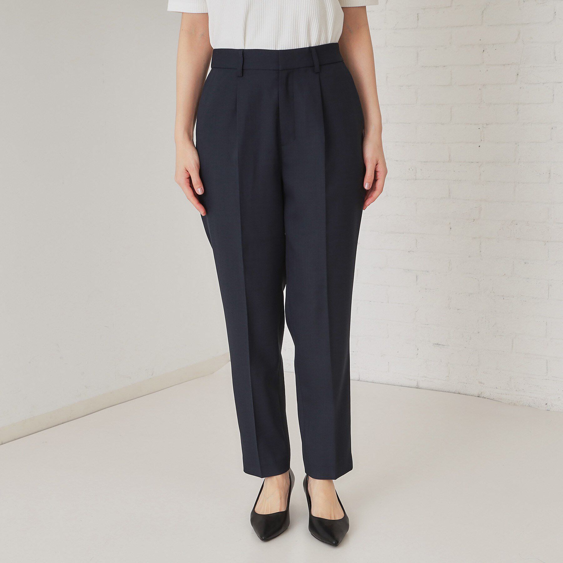 OPAQUE.CLIP「ストレッチリネンライクテーパードパンツ/セットアップ対応可【洗濯機洗い可/防シワ】」|その他|