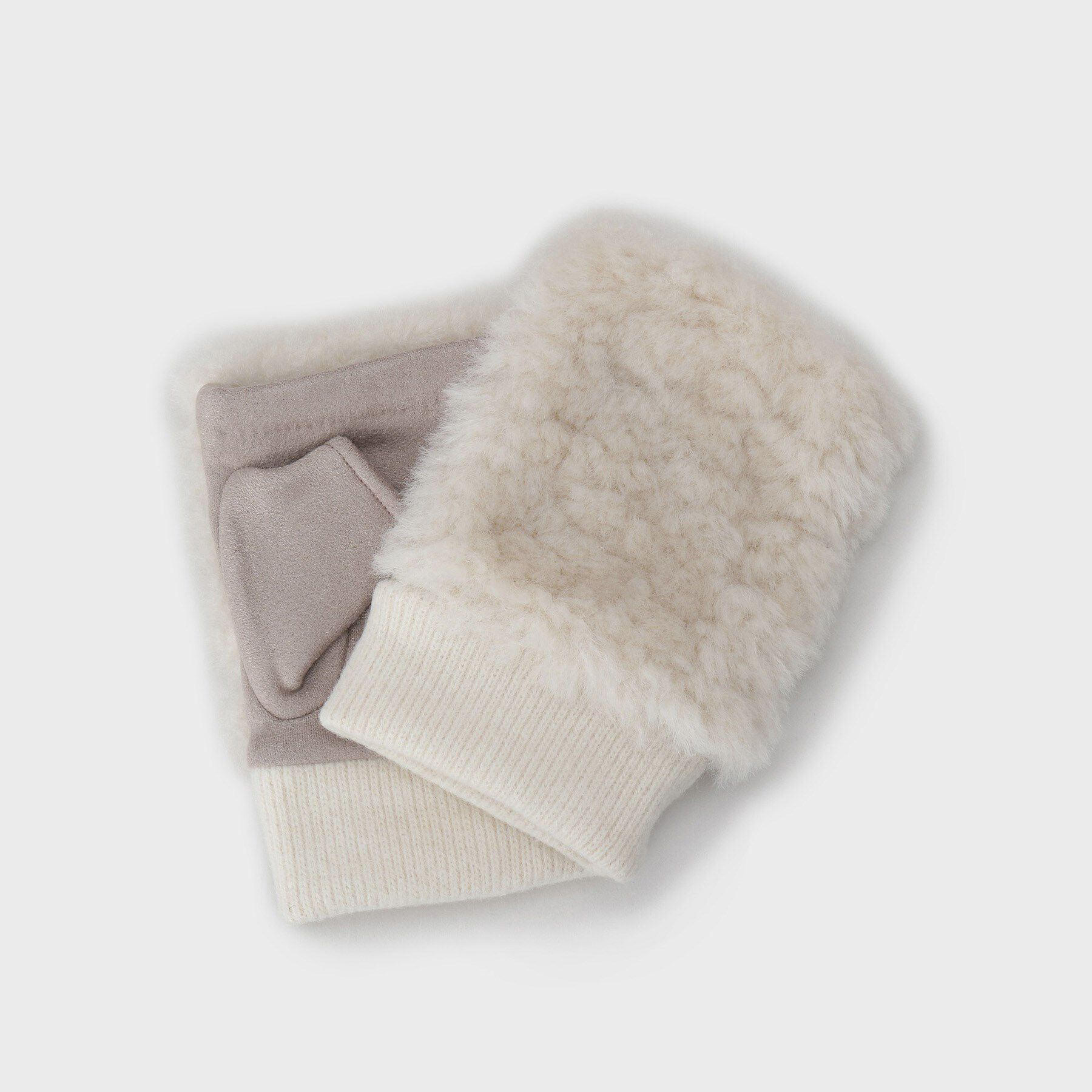 OPAQUE.CLIP「フェイクファーフィンガーレスグローブ」|手袋|