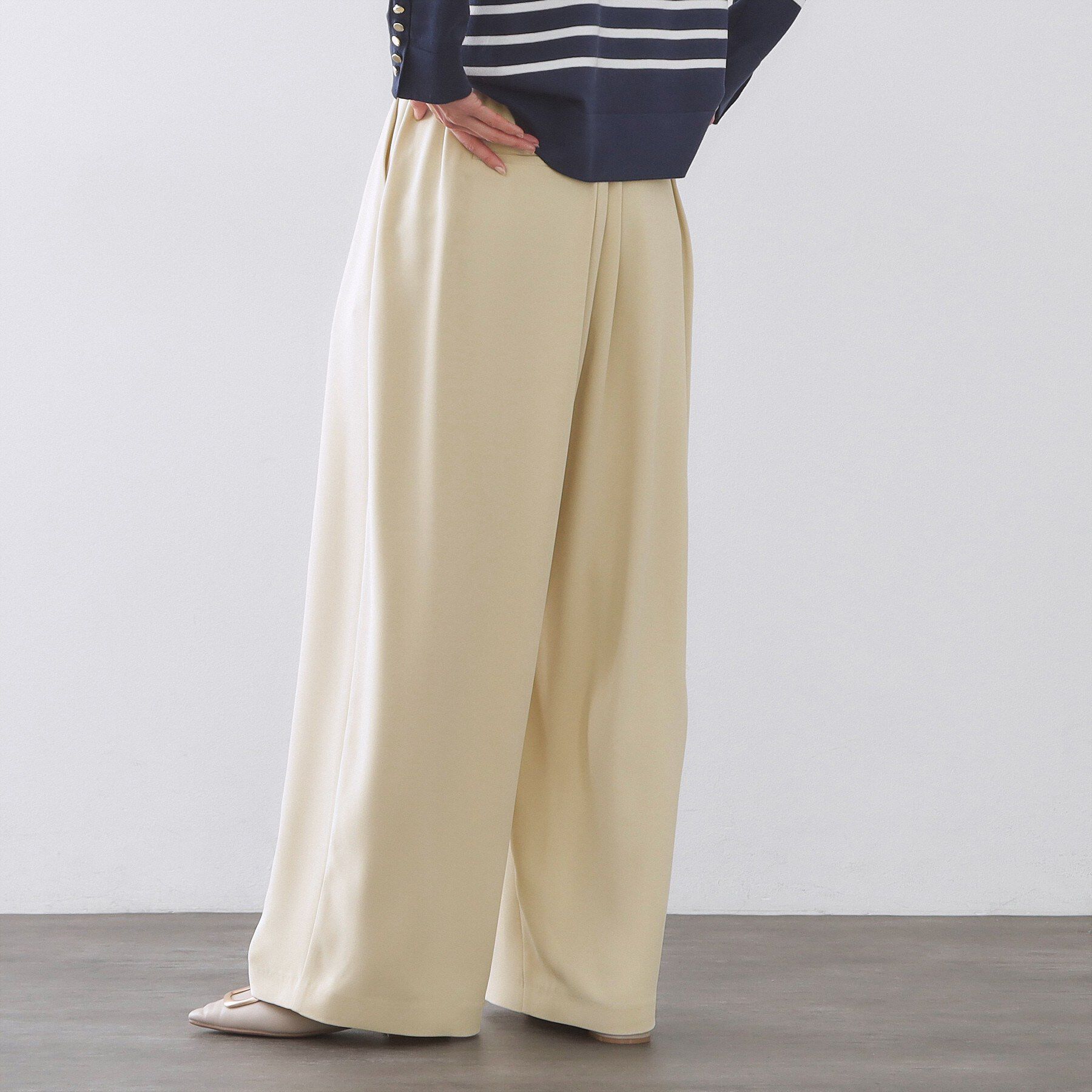 OPAQUE.CLIP「タックイージーワイドパンツ【洗濯機OK】」|その他|