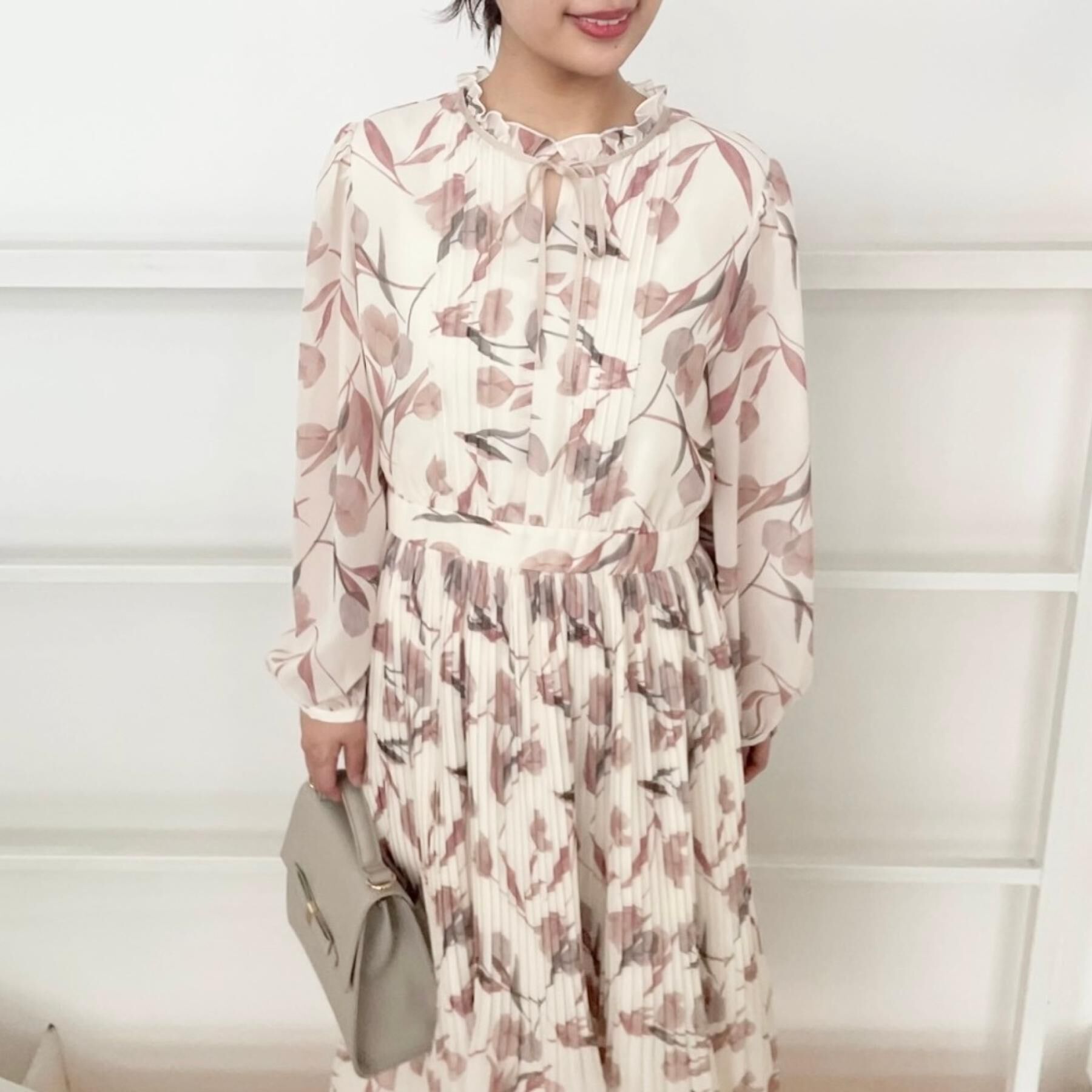 Couture broach「【洗える・着映え】チューリップ柄 ワンピース」|ワンピース|