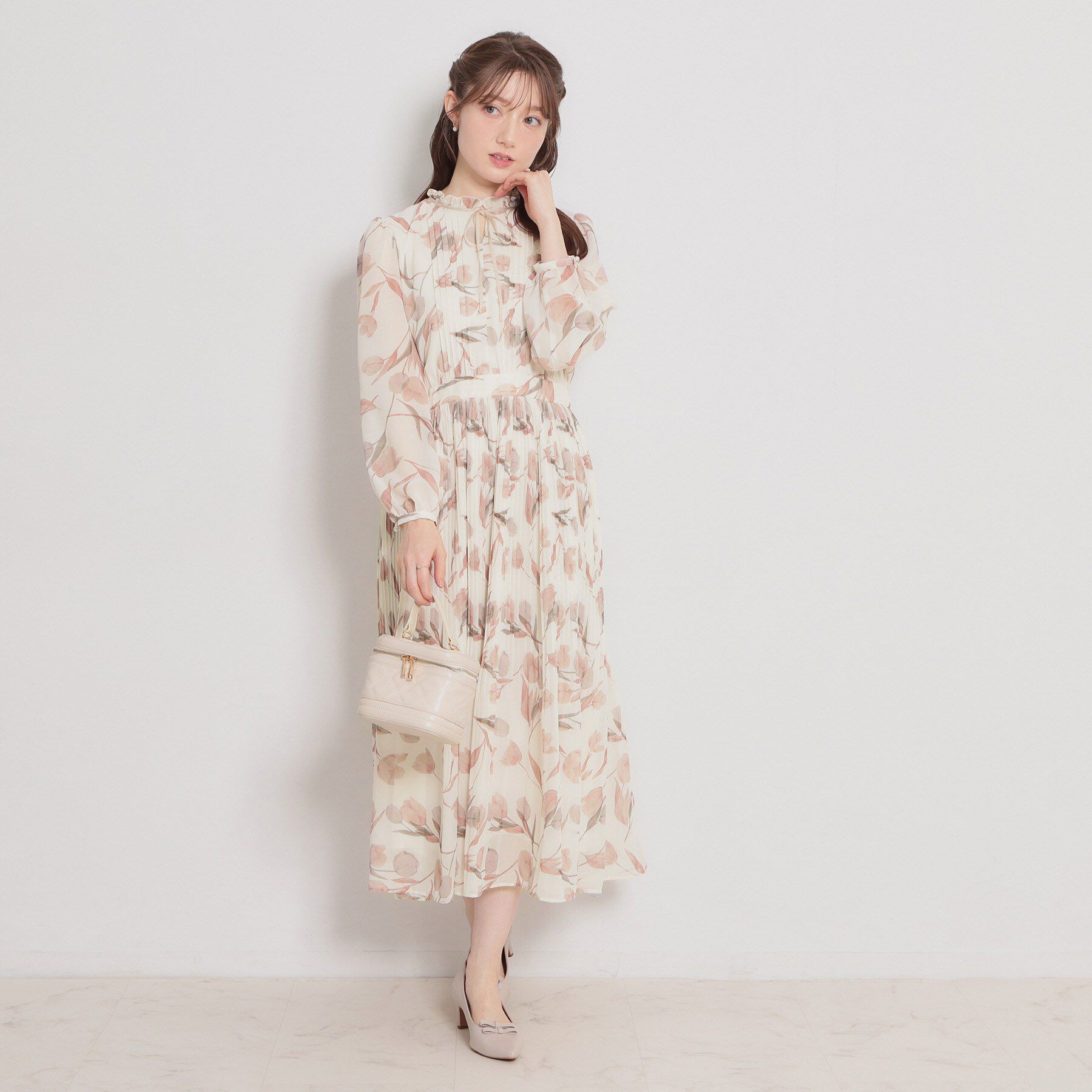 Couture broach「【洗える・着映え】チューリップ柄 ワンピース」|ワンピース|