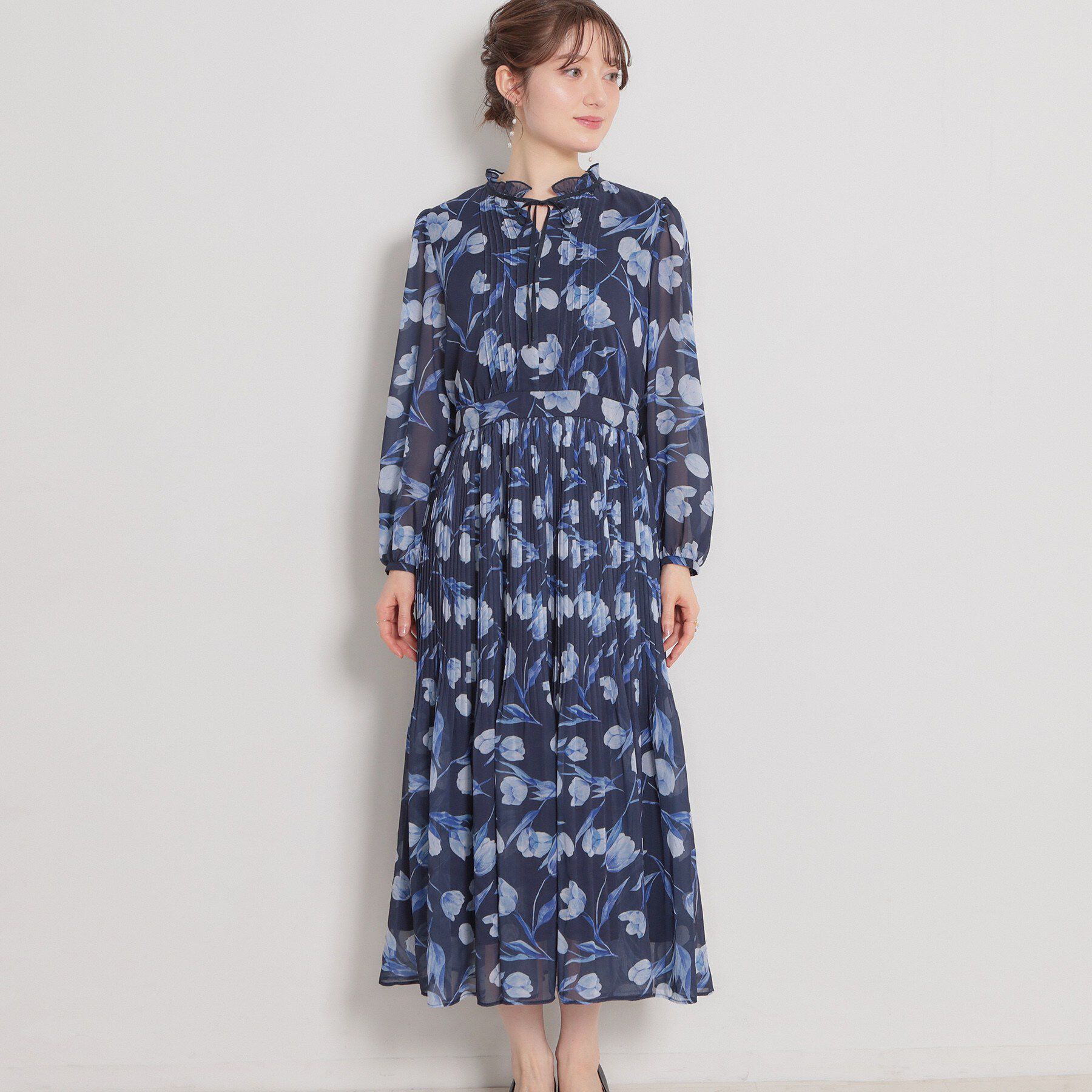 Couture broach「【洗える・着映え】チューリップ柄 ワンピース」|ワンピース|