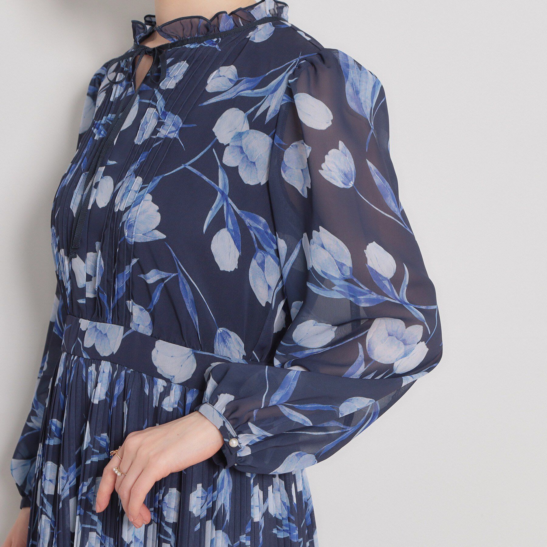 Couture broach「【洗える・着映え】チューリップ柄 ワンピース」|ワンピース|