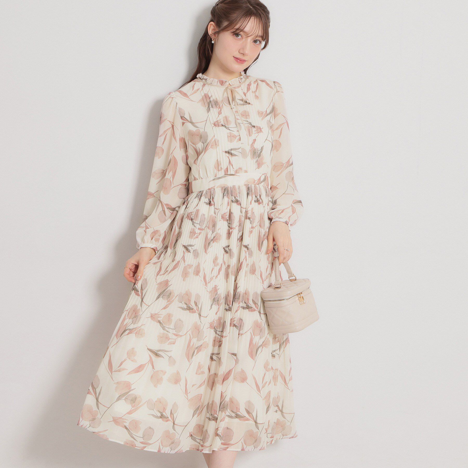 Couture broach「【洗える・着映え】チューリップ柄 ワンピース」|ワンピース|