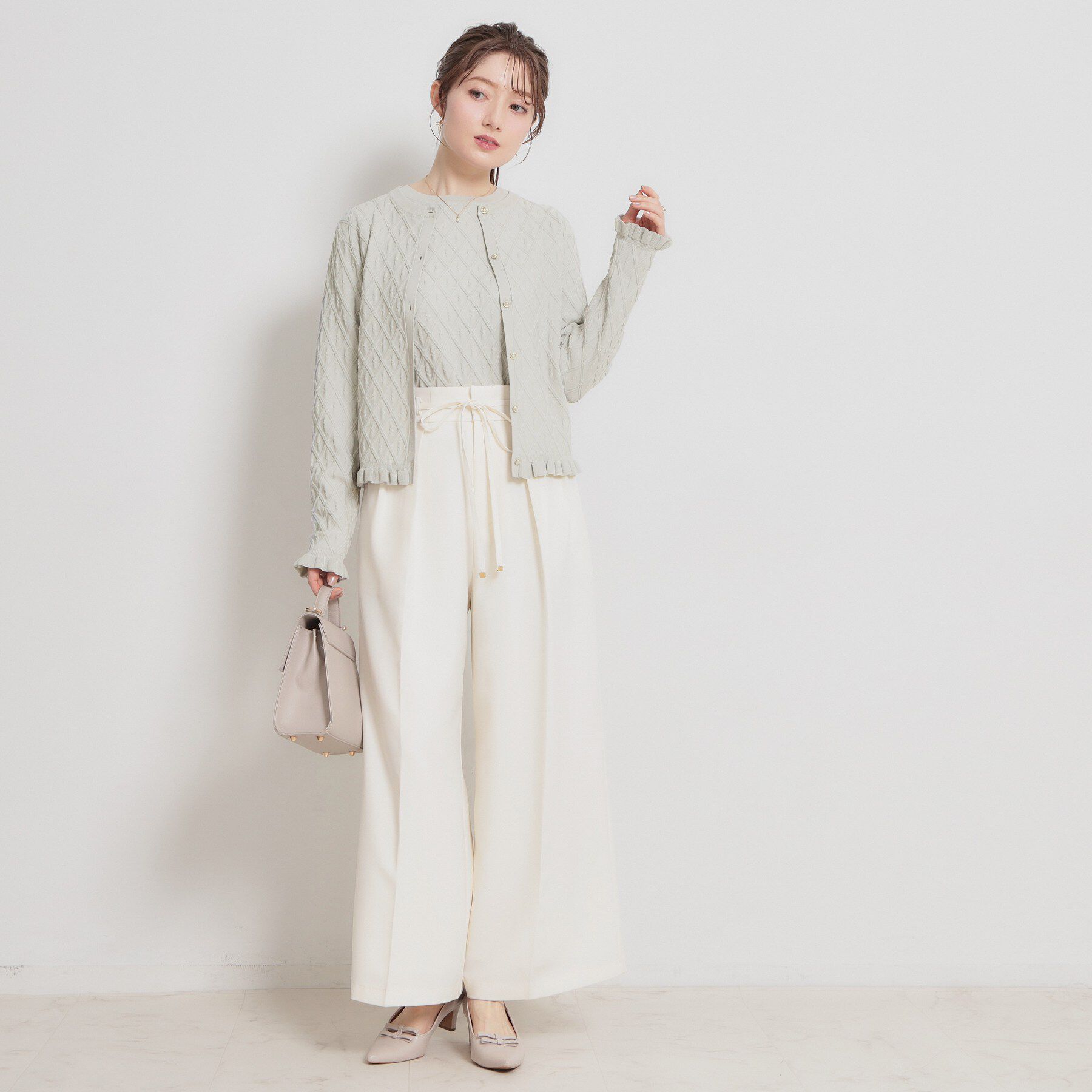 Couture broach「【アンサンブル可】ダイヤ柄カーディガン」|カーディガン|