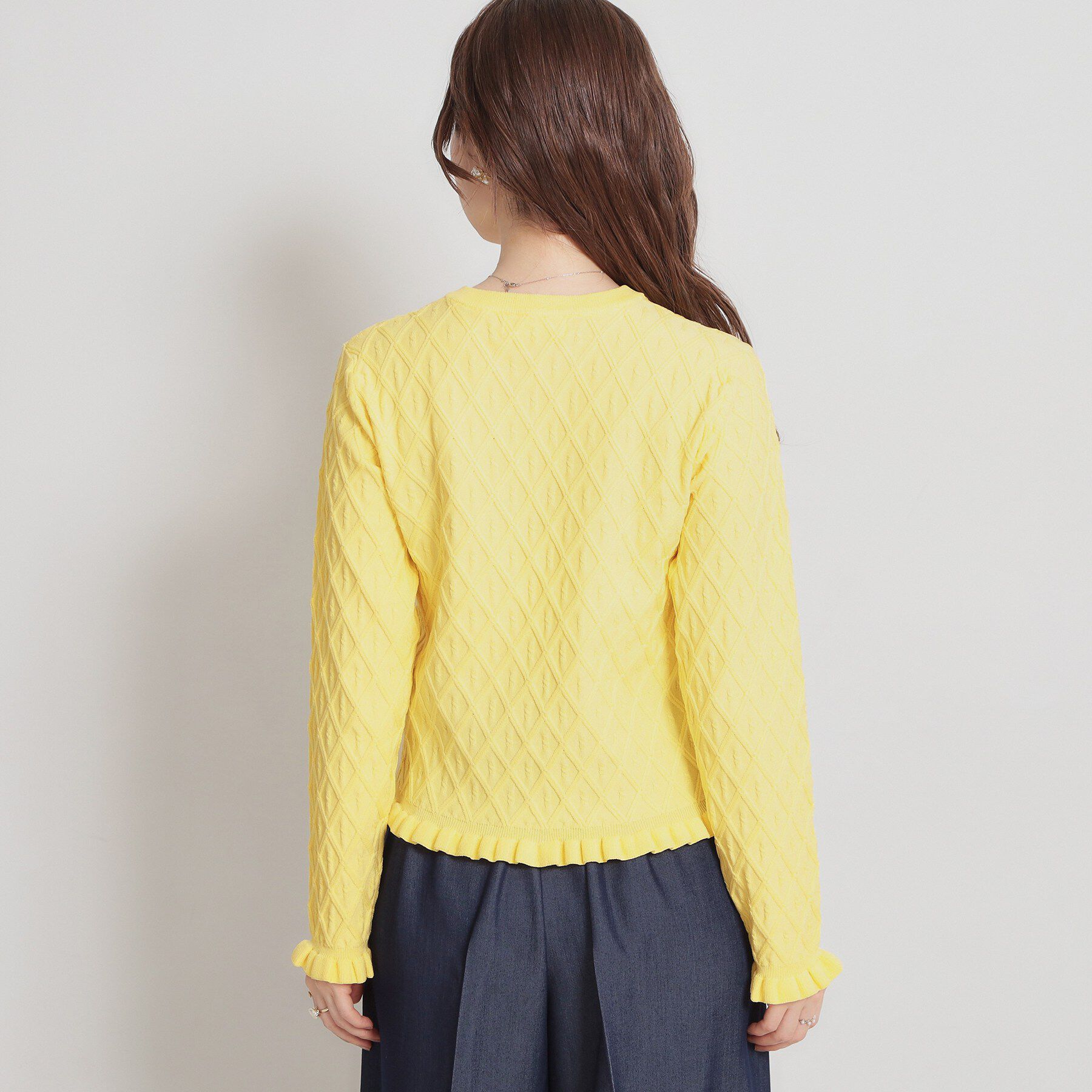 Couture broach「【アンサンブル可】ダイヤ柄カーディガン」|カーディガン|