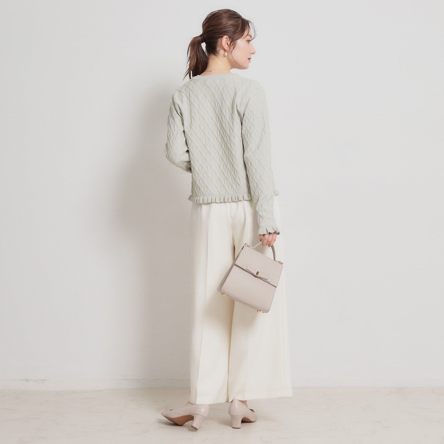 Couture broach「【アンサンブル可】ダイヤ柄カーディガン」|カーディガン|