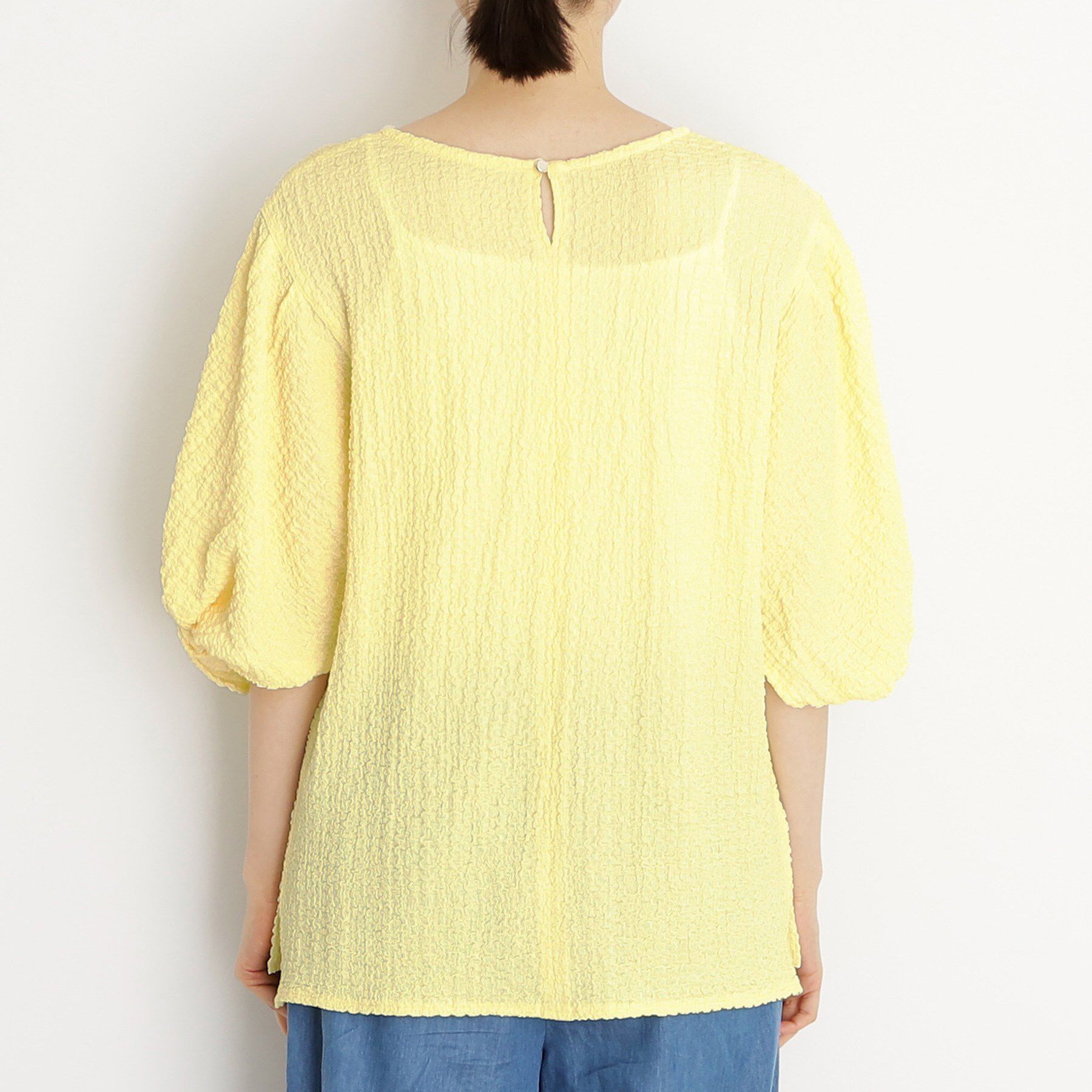 THE SHOP TK「【人気デザイン再入荷】ポコポコ袖タックプルオーバー/体型カバー/洗濯機OK」|Tシャツ・カットソー|