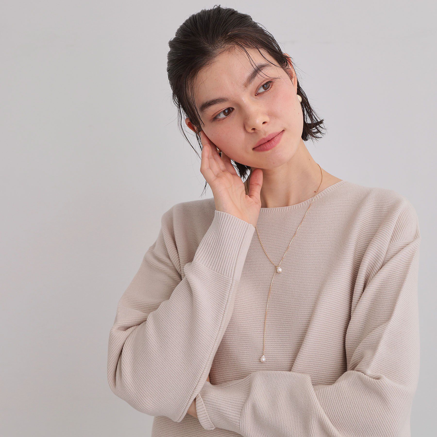 THE SHOP TK「淡水パールラリエット」|ネックレス|