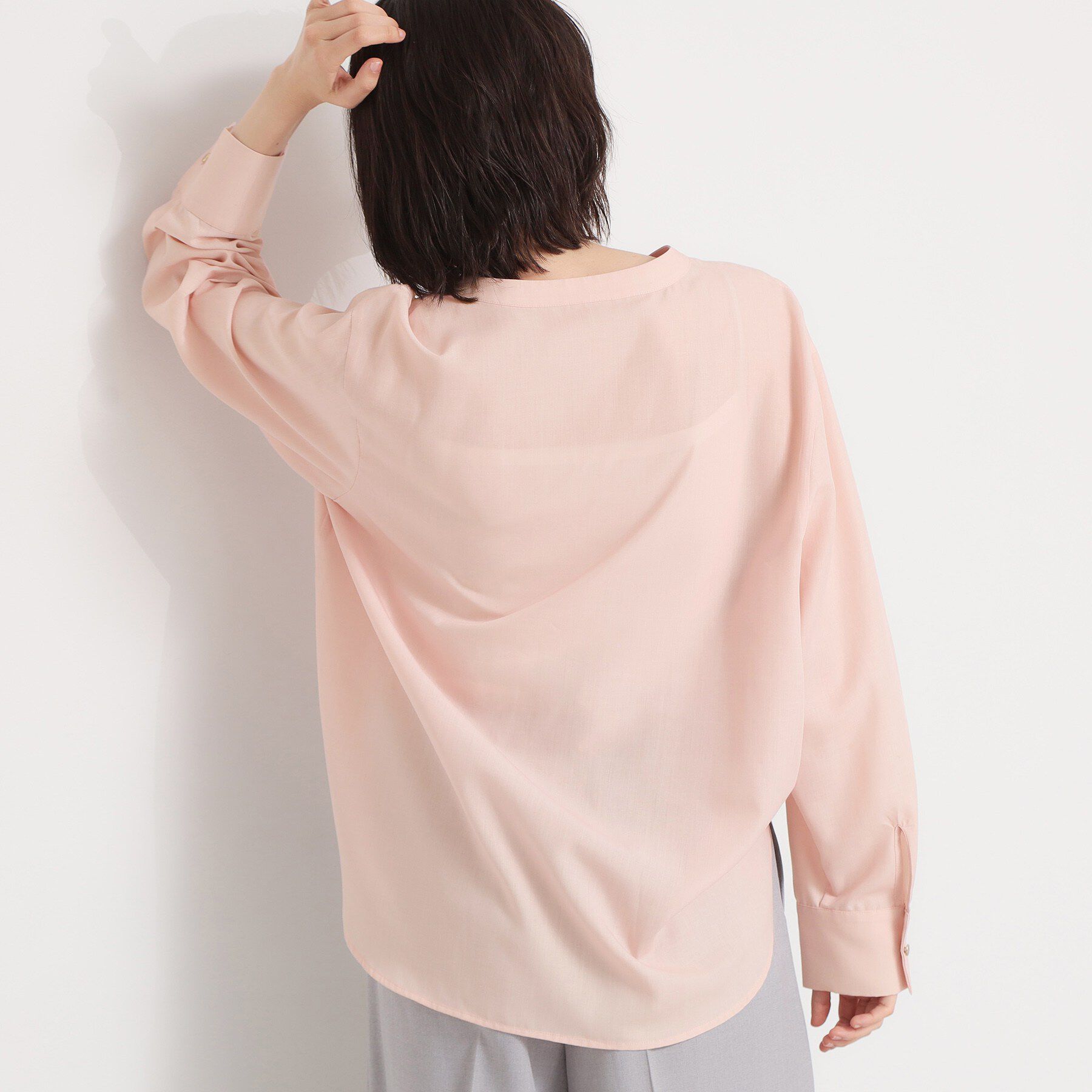 THE SHOP TK「【刻みネックですっきり見え】Wポケット金ボタンシャツ」|シャツ・ブラウス|