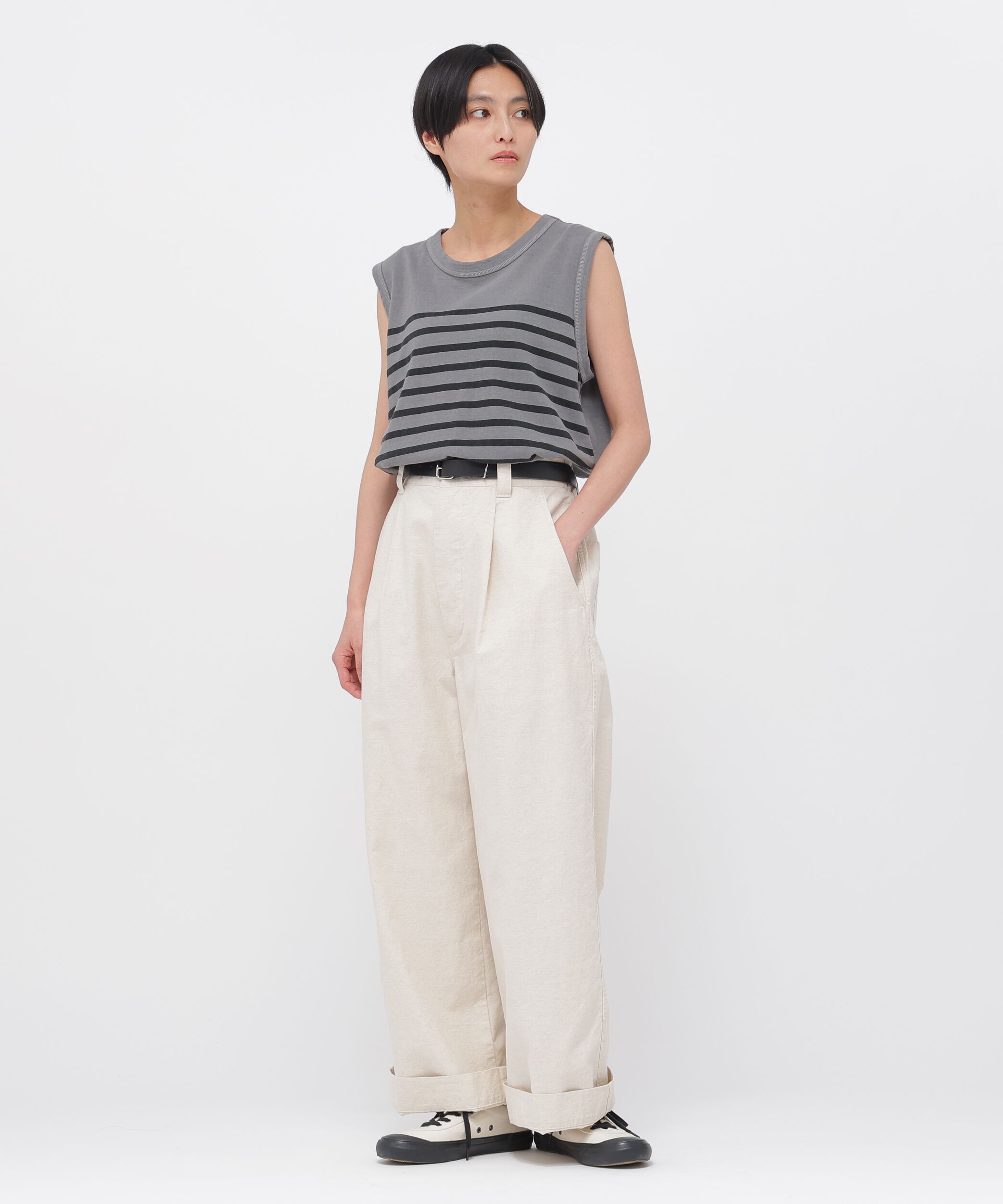 MHL.「BELGIAN LINEN COTTON JERSEY TOP」|Tシャツ・カットソー|