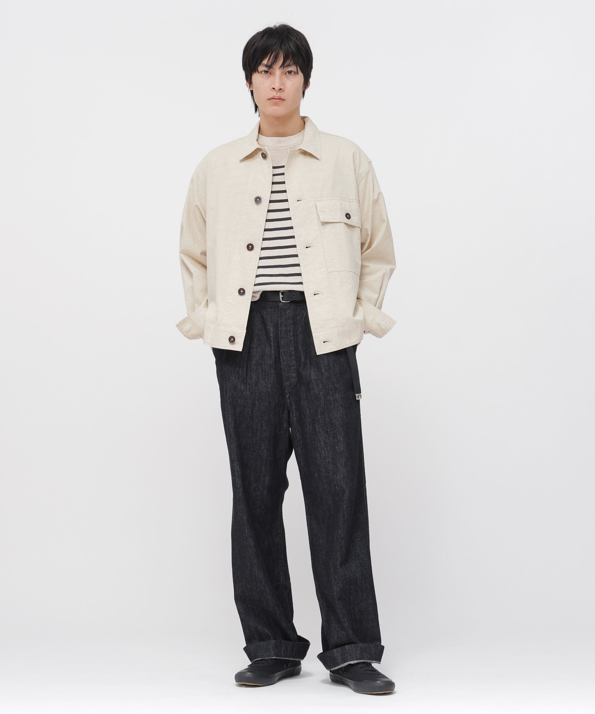 MHL.「BELGIAN LINEN COTTON PLAINWEAVE BLOUSON」|ブルゾン・スタジャン|