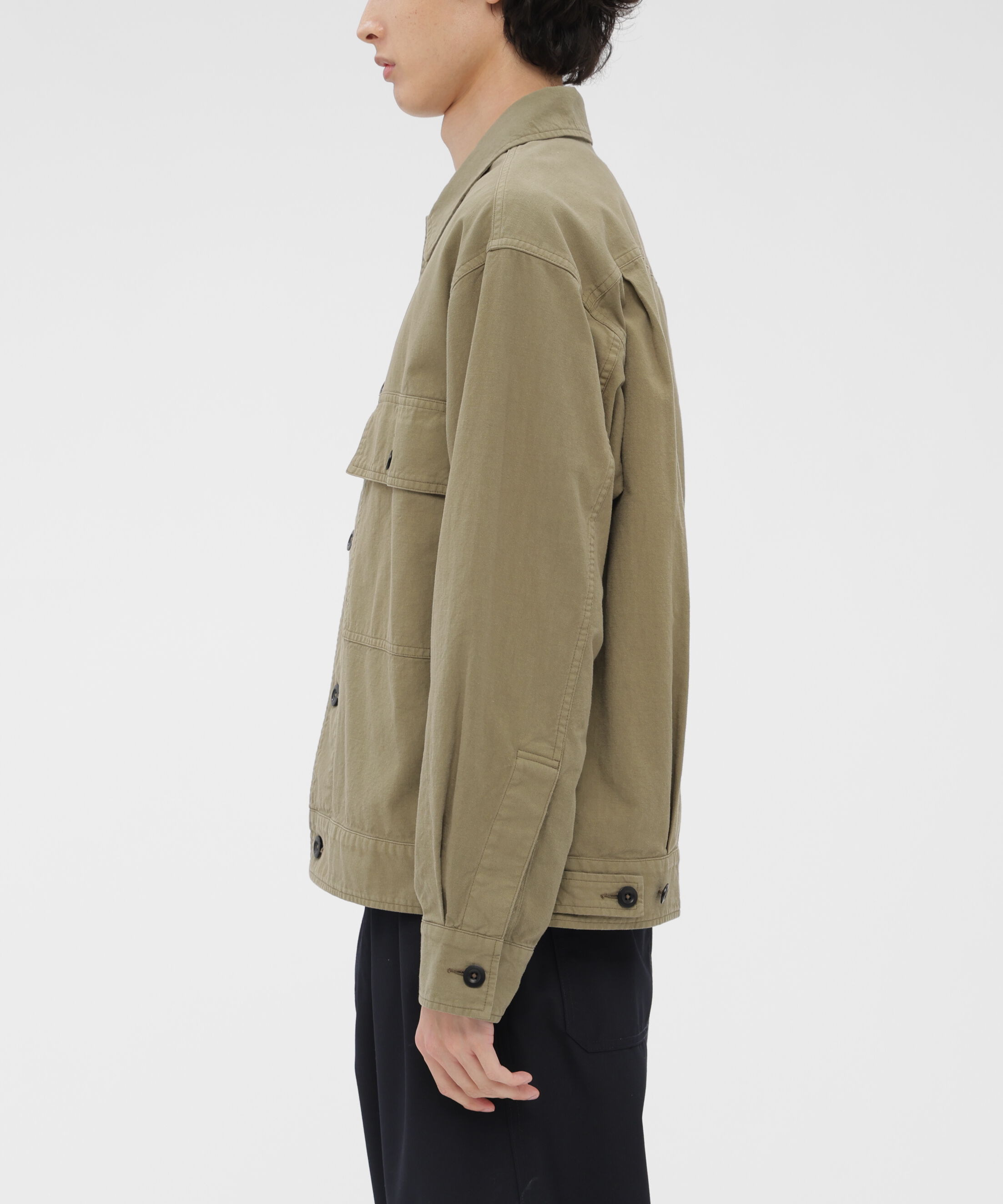 MHL.「BELGIAN LINEN COTTON PLAINWEAVE BLOUSON」|ブルゾン・スタジャン|