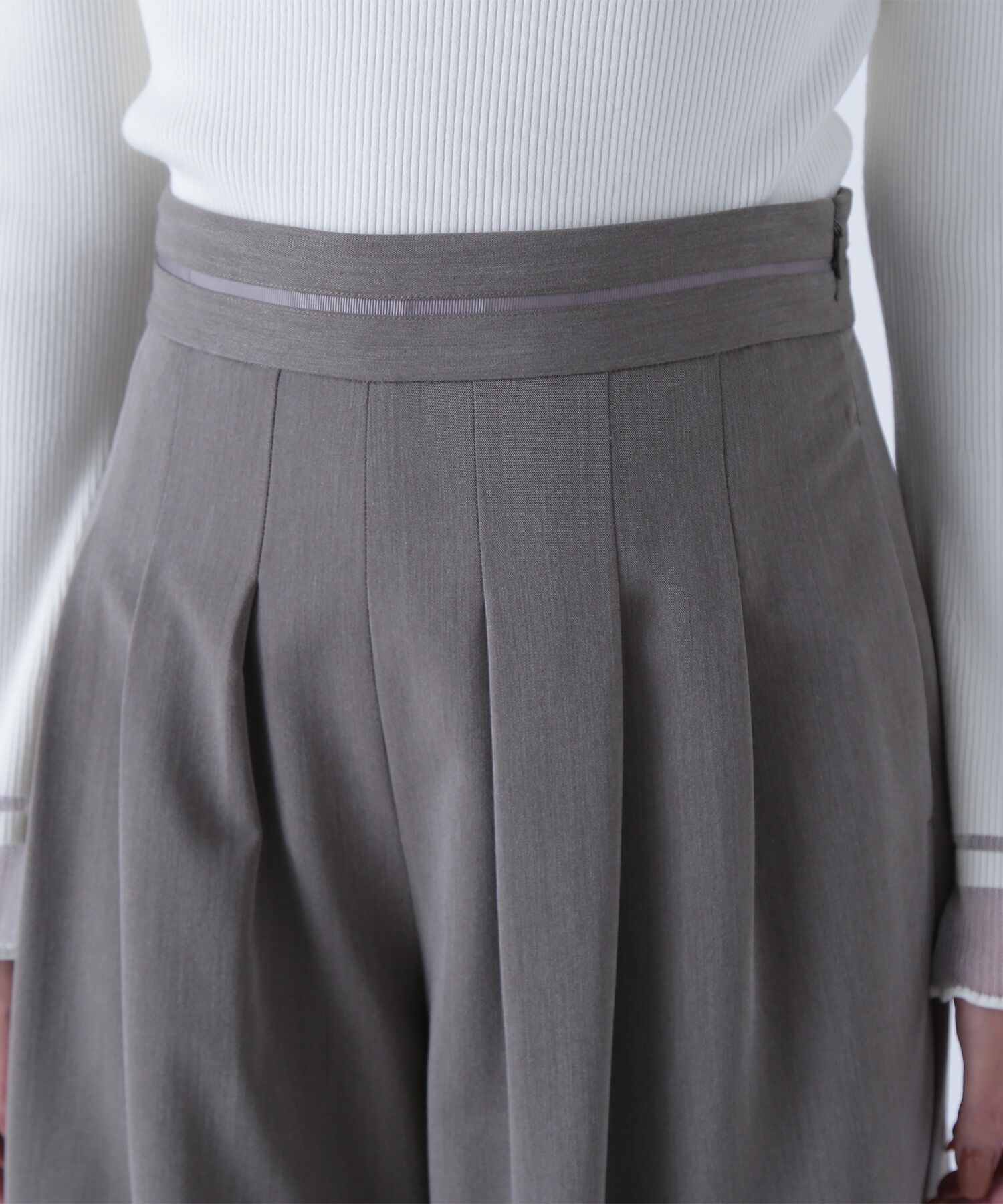  「ウエストラインタックワイドパンツ」|その他|