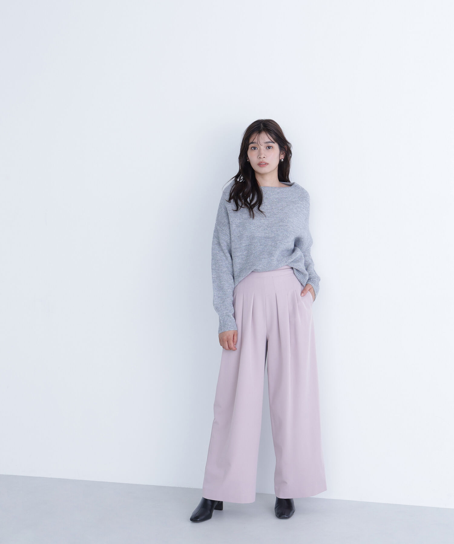  「ウエストラインタックワイドパンツ」|その他|