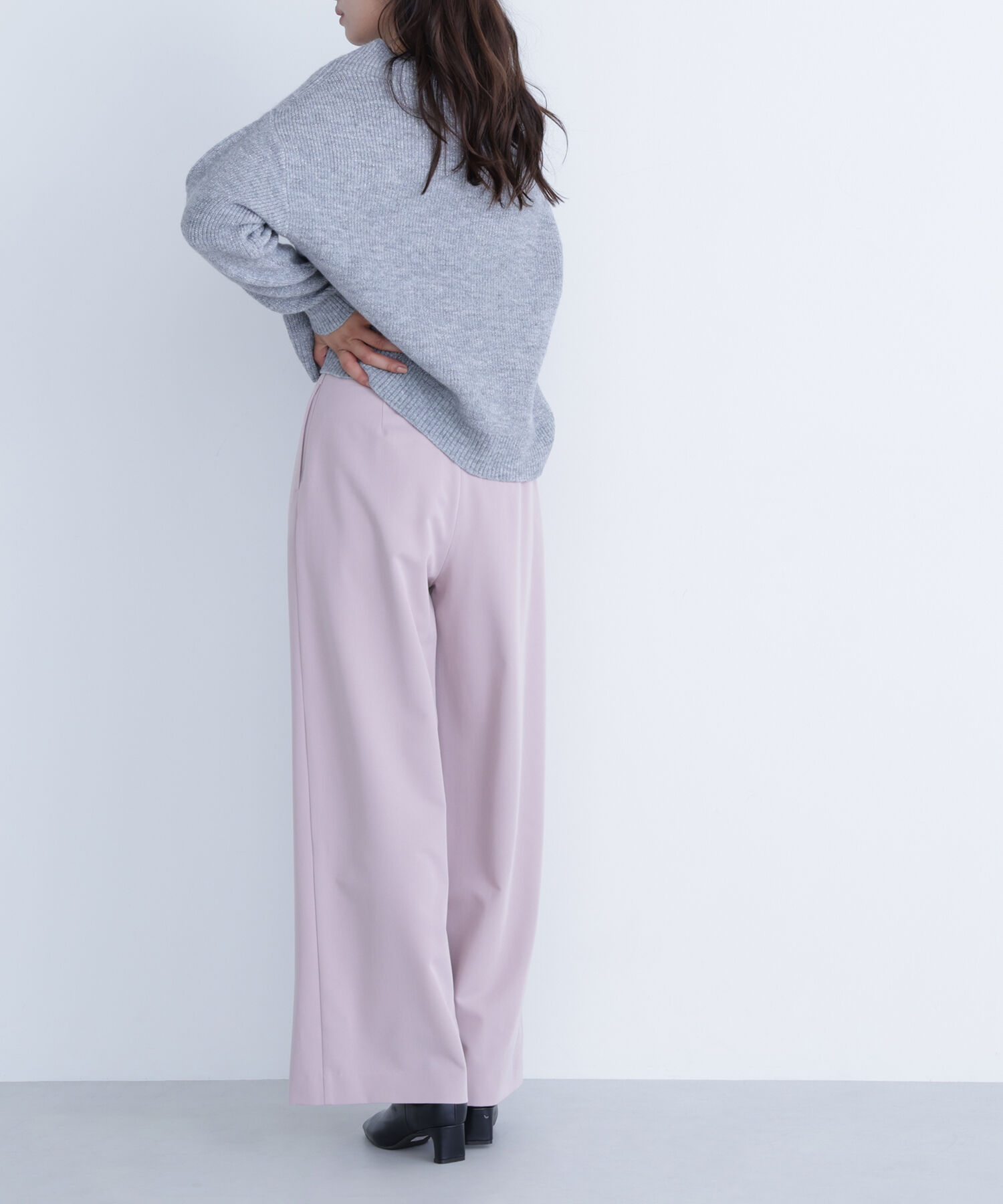  「ウエストラインタックワイドパンツ」|その他|