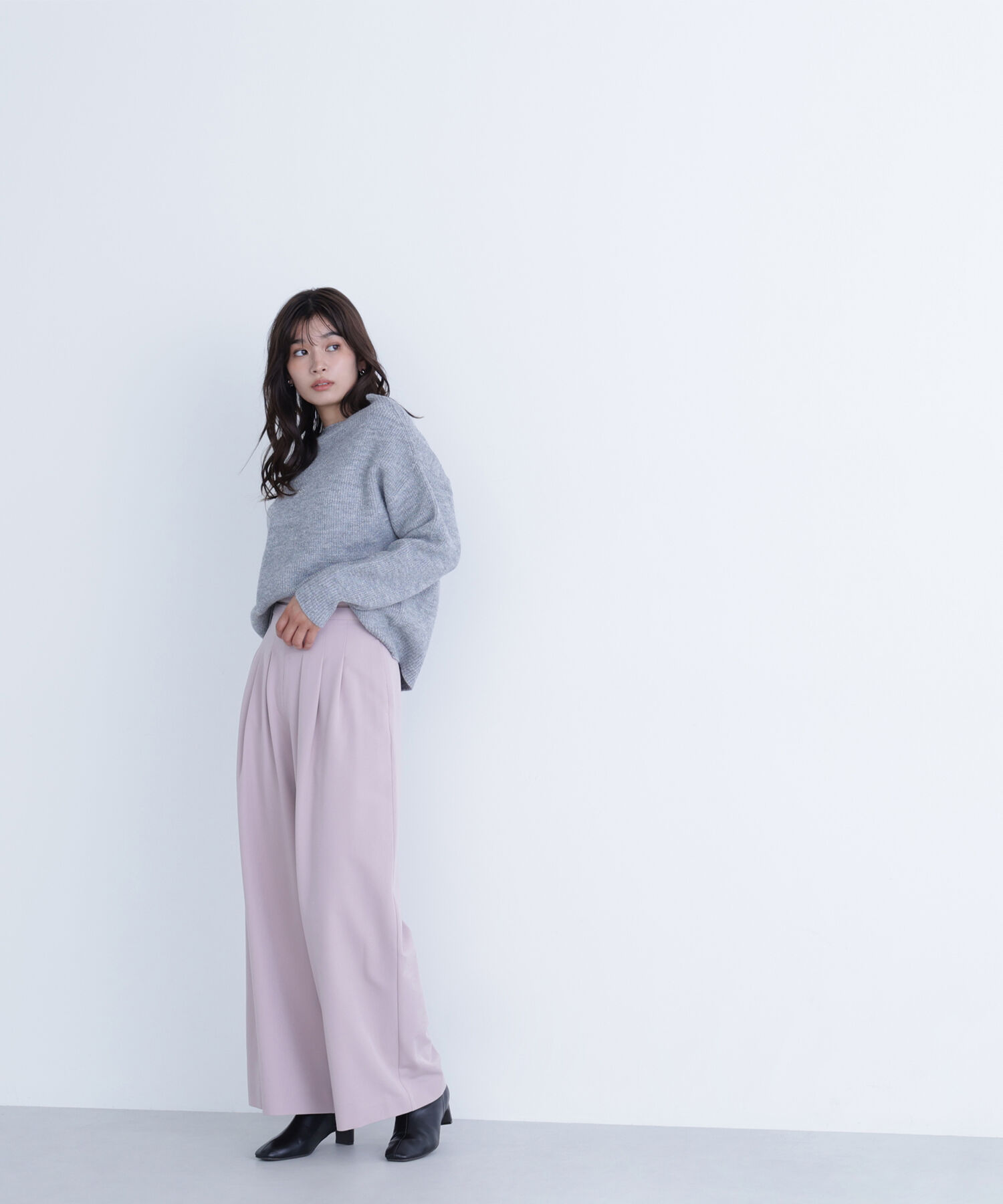  「ウエストラインタックワイドパンツ」|その他|