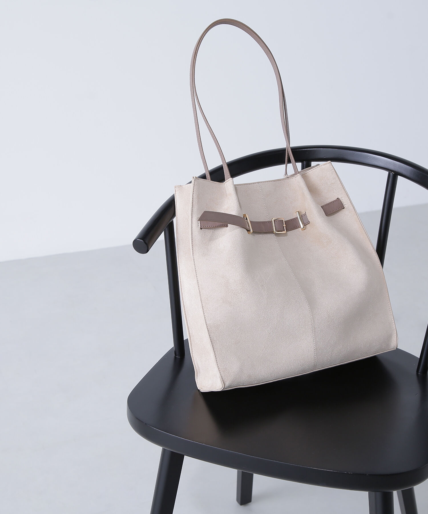  「スウェードタックベルトトートバッグ」|トートバッグ|オフ1