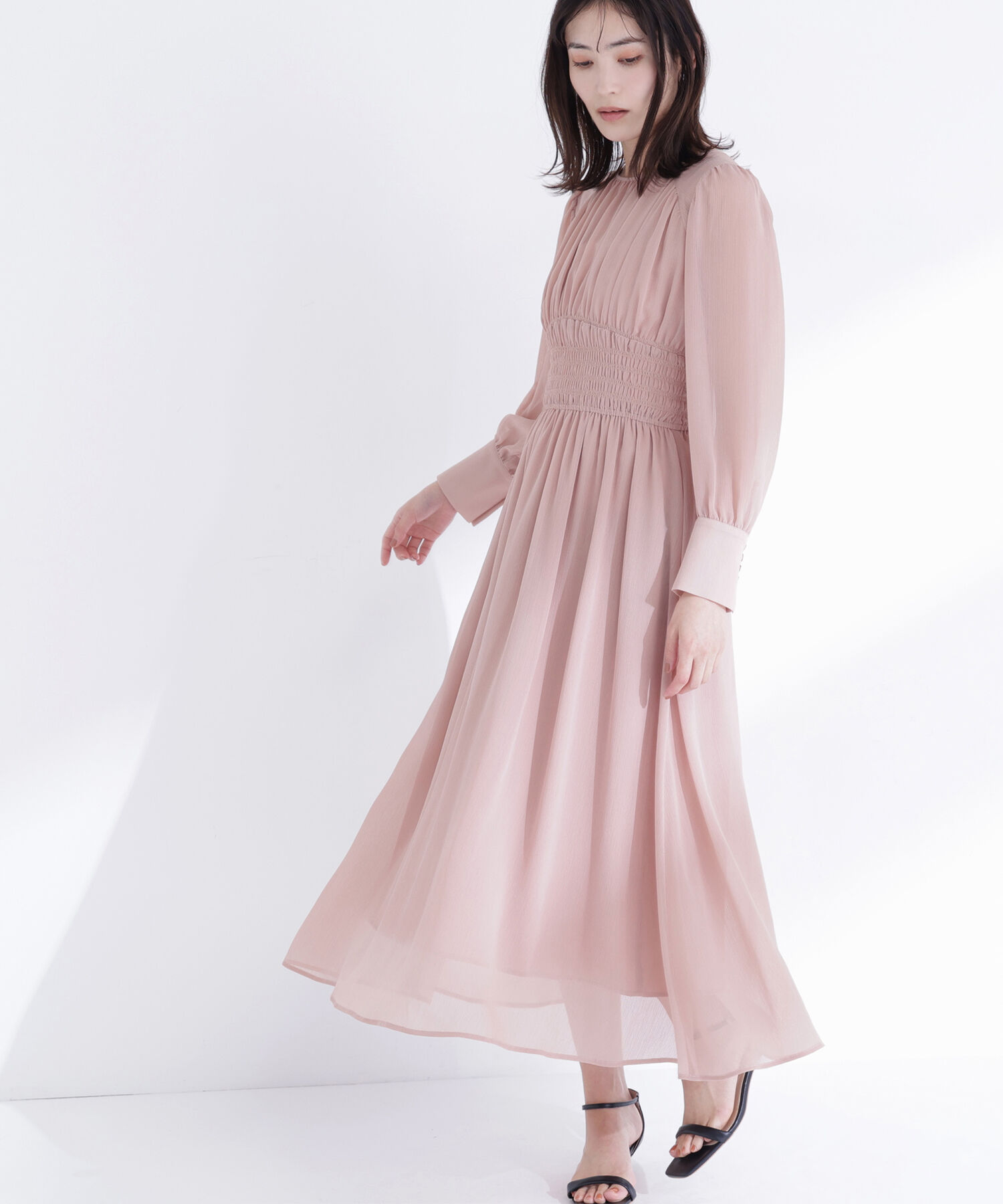  「楊柳シャーリングワンピース」|ワンピース|