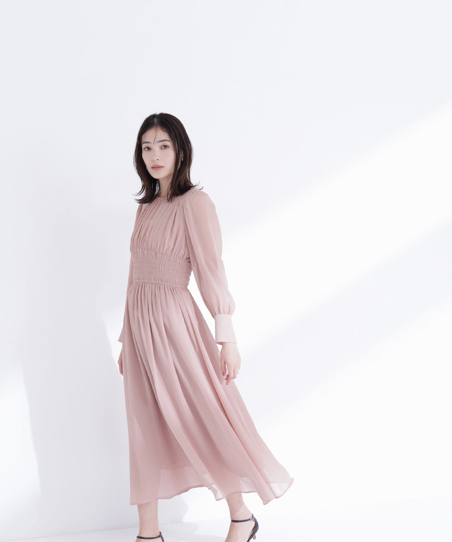  「楊柳シャーリングワンピース」|ワンピース|