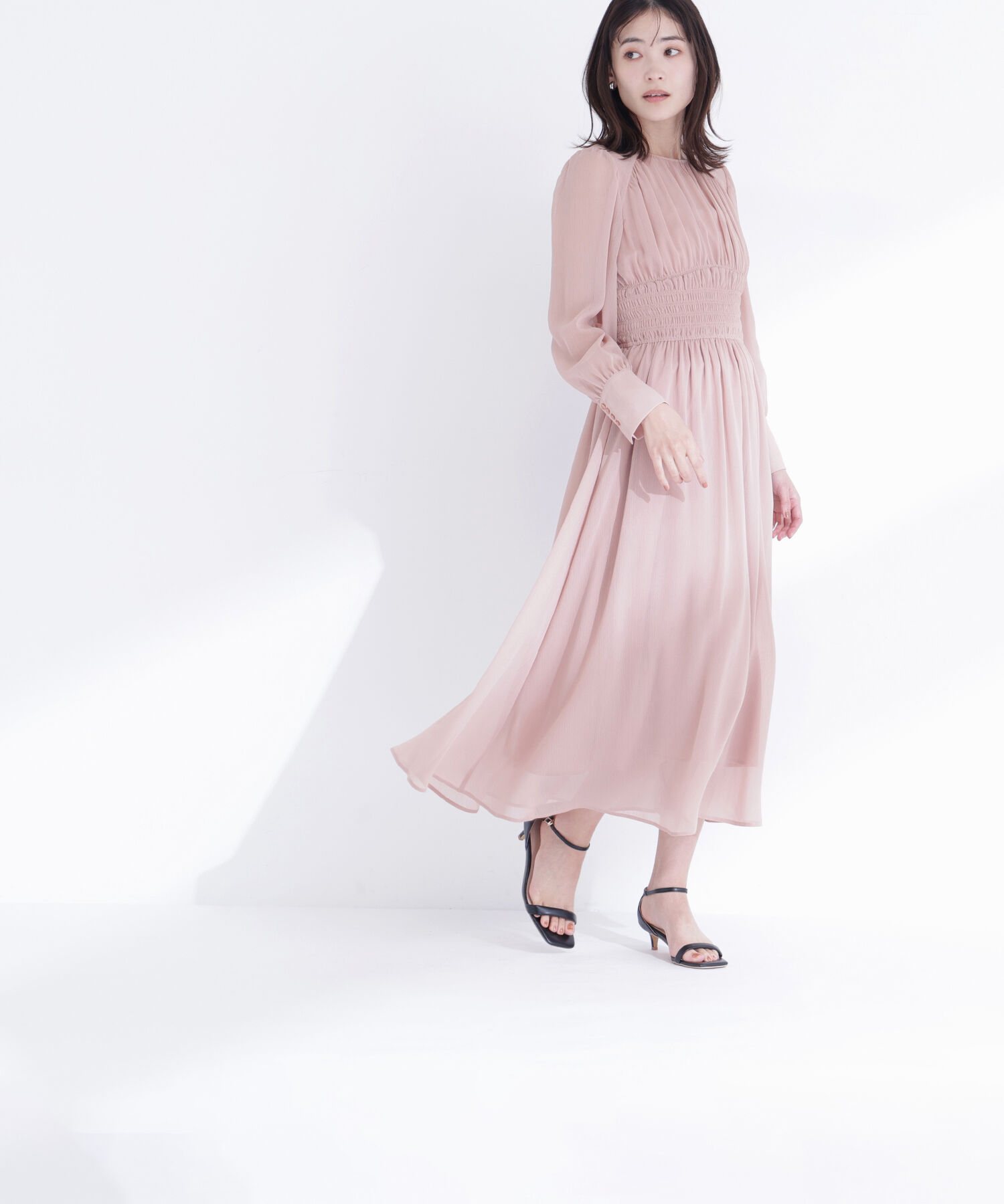  「楊柳シャーリングワンピース」|ワンピース|