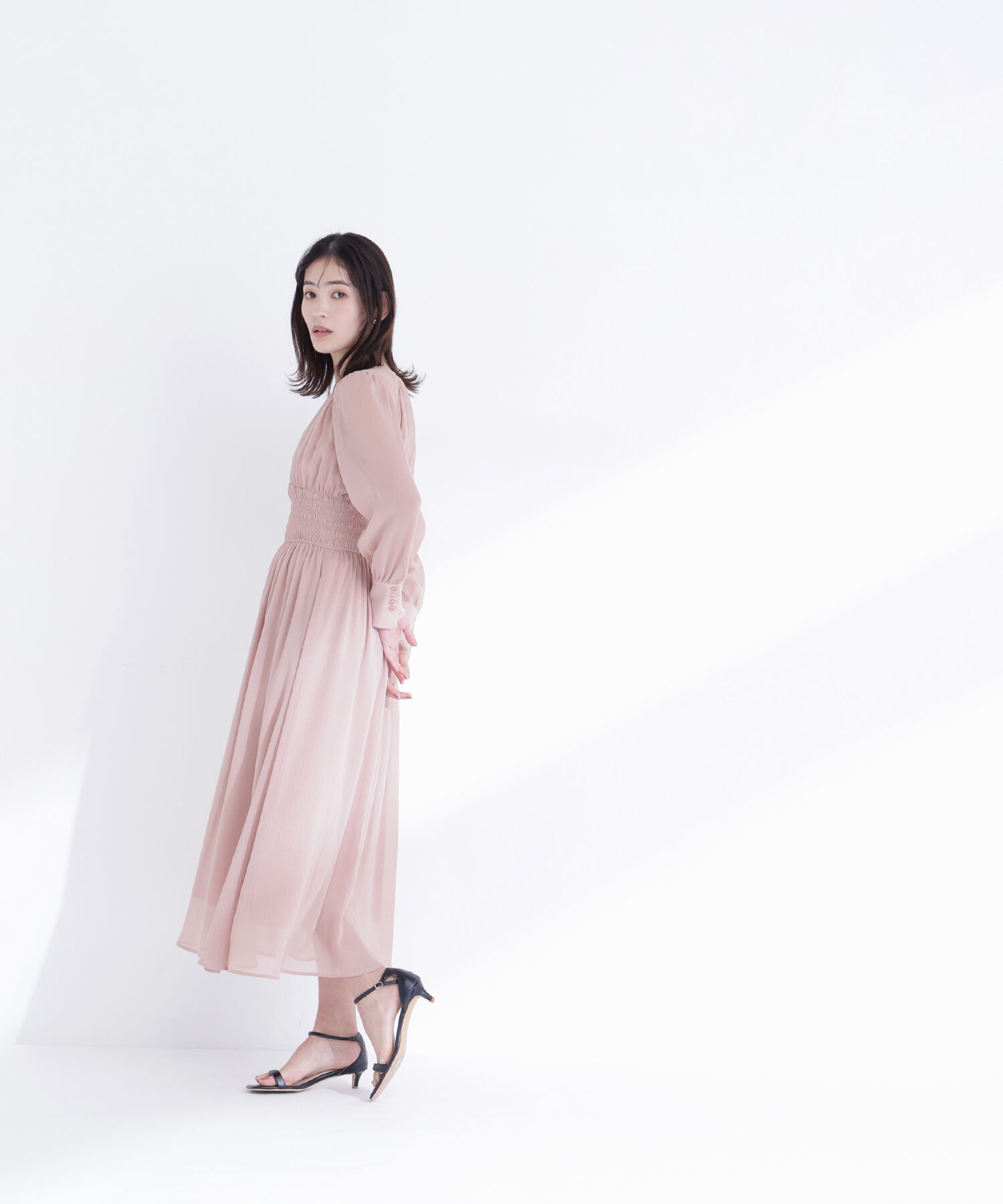  「楊柳シャーリングワンピース」|ワンピース|