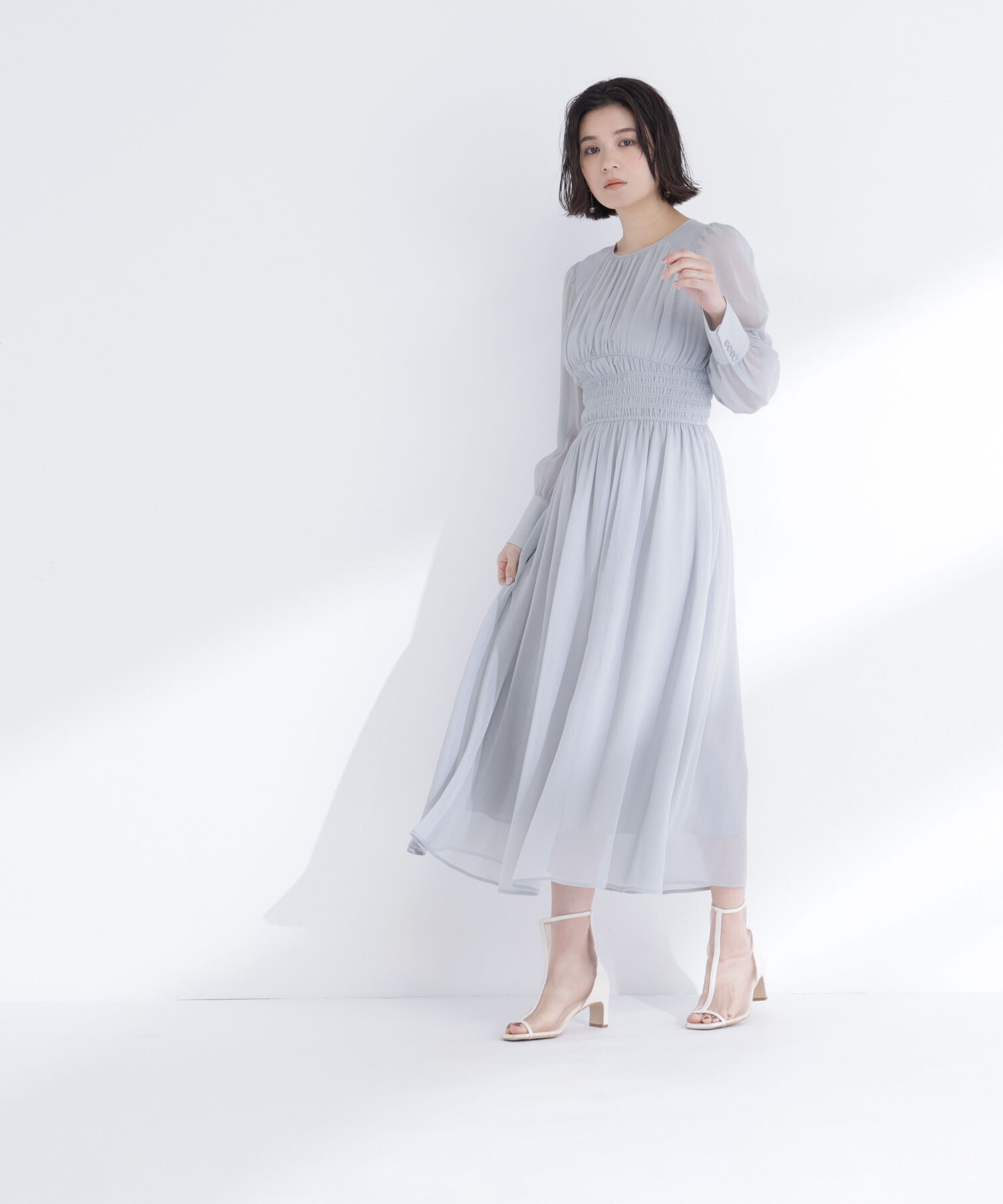  「楊柳シャーリングワンピース」|ワンピース|
