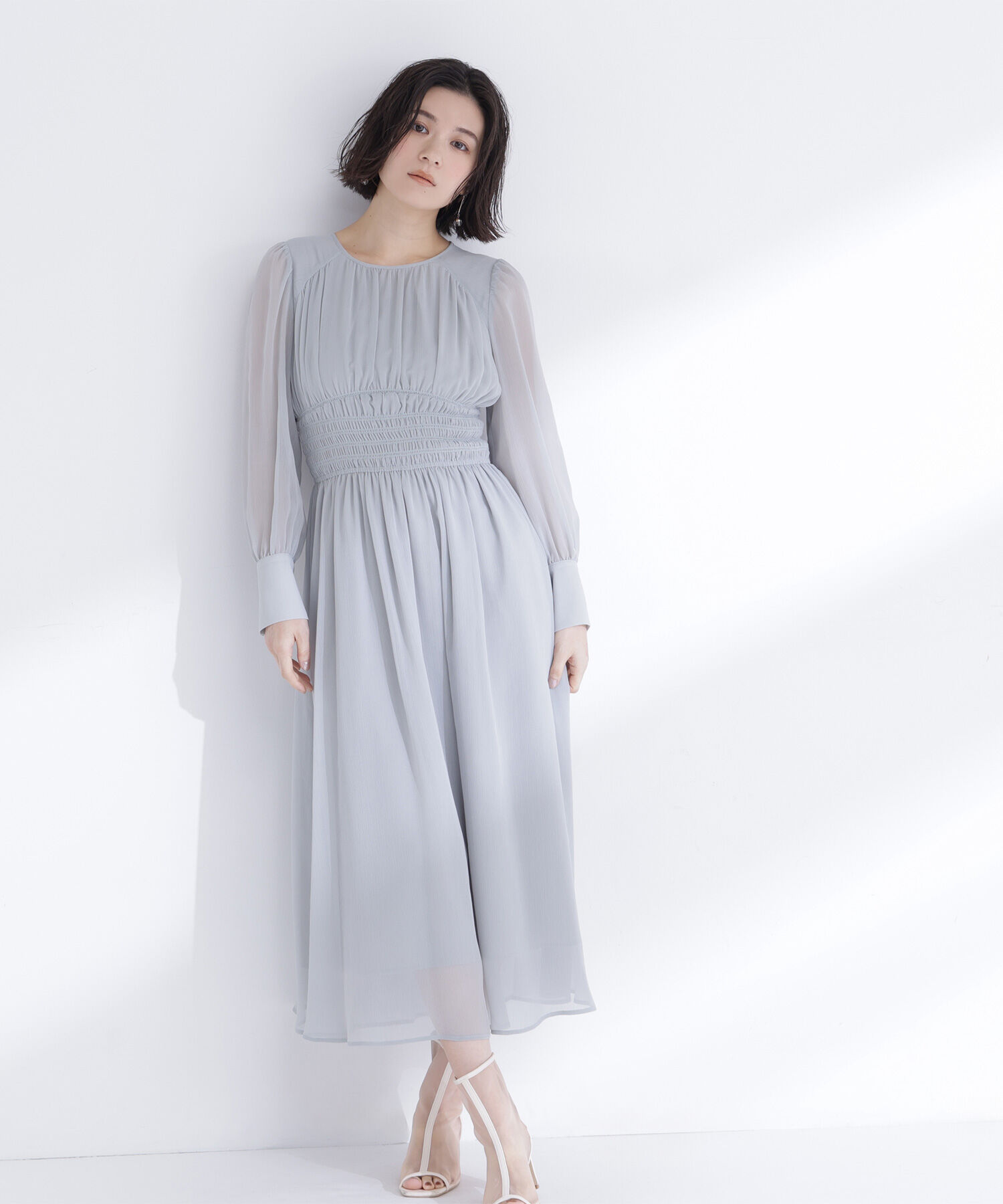  「楊柳シャーリングワンピース」|ワンピース|