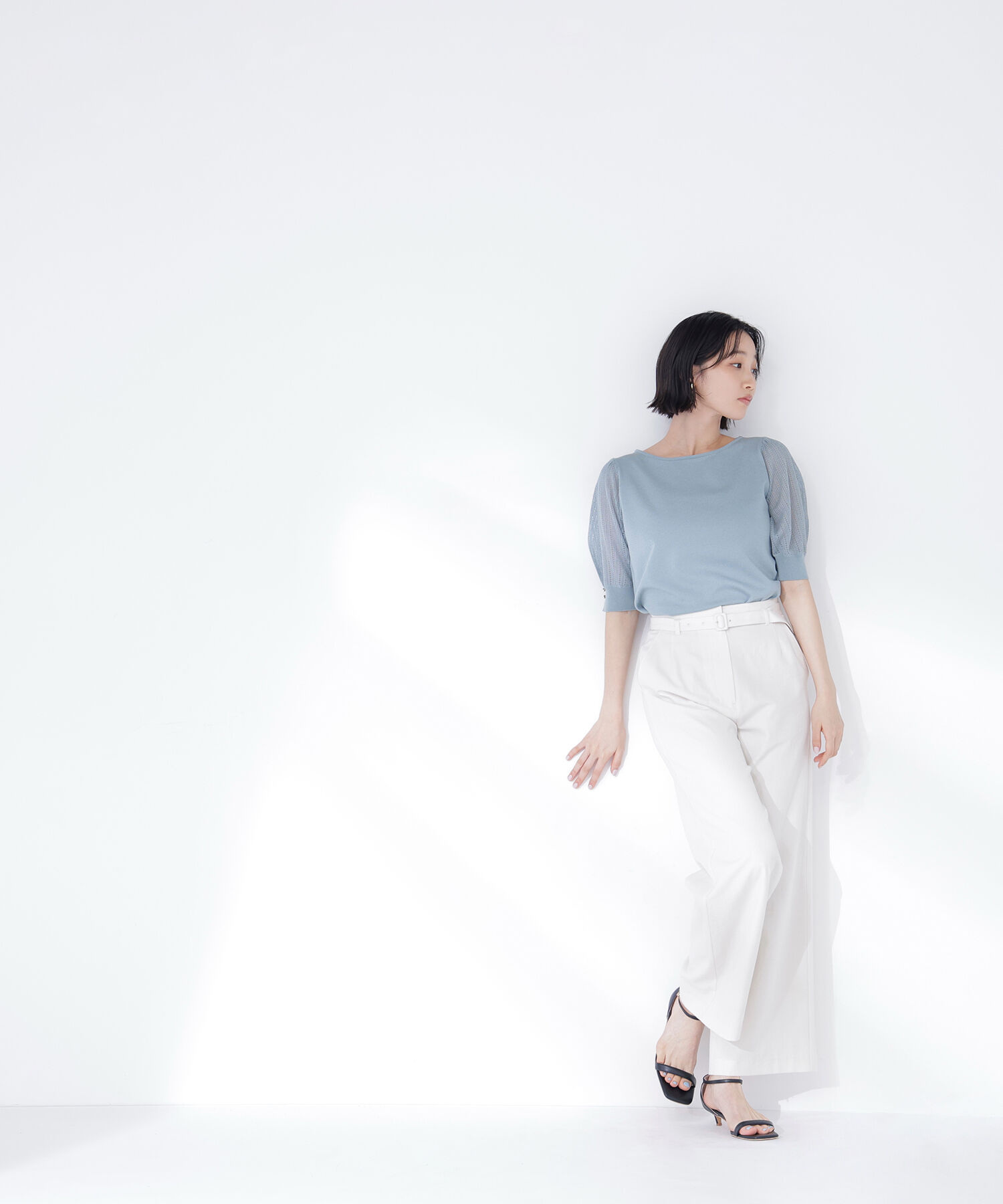  「＜骨格ナチュラル＞リネンブレンドパンツ」|その他|アイボリー1