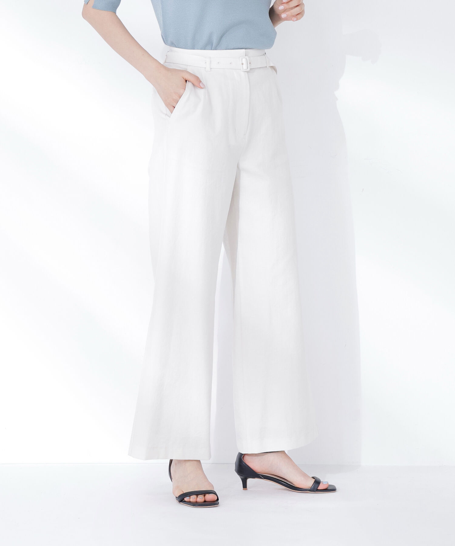  「＜骨格ナチュラル＞リネンブレンドパンツ」|その他|