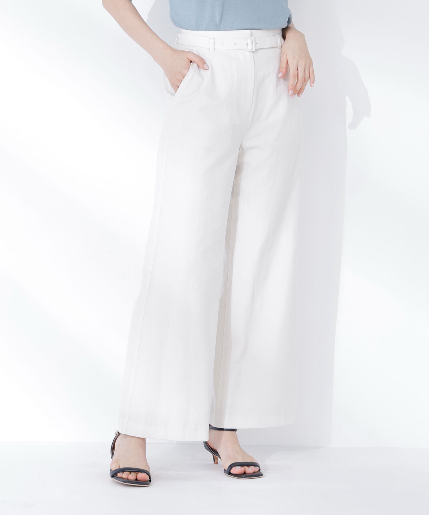  「＜骨格ナチュラル＞リネンブレンドパンツ」|その他|