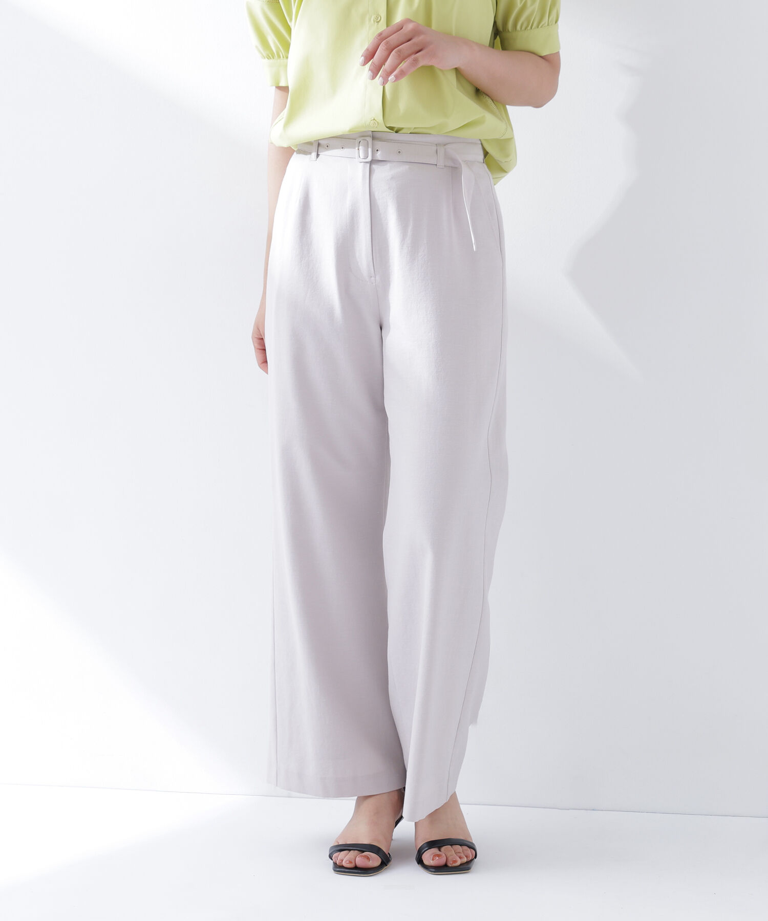  「＜骨格ナチュラル＞リネンブレンドパンツ」|その他|