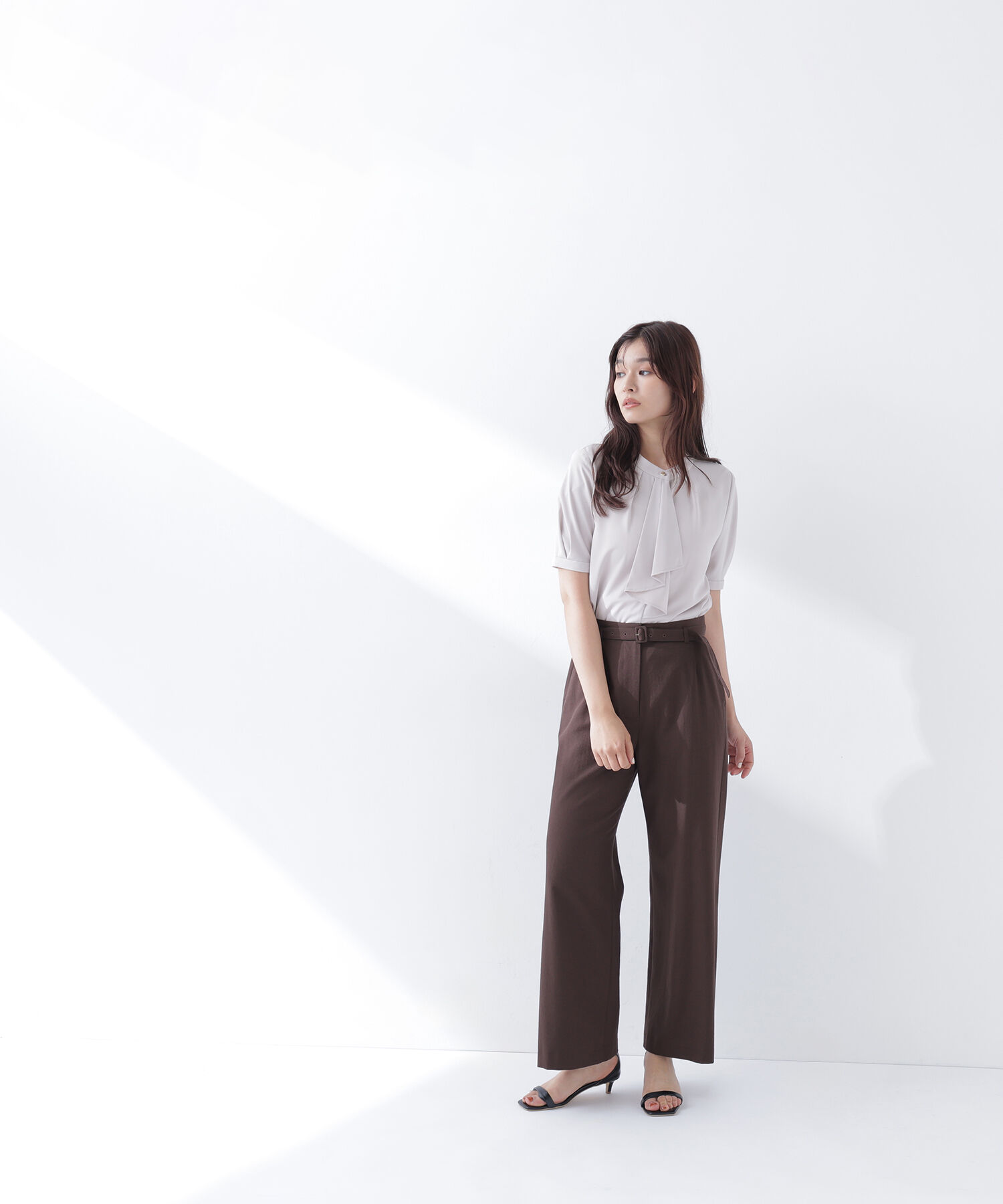  「＜骨格ナチュラル＞リネンブレンドパンツ」|その他|