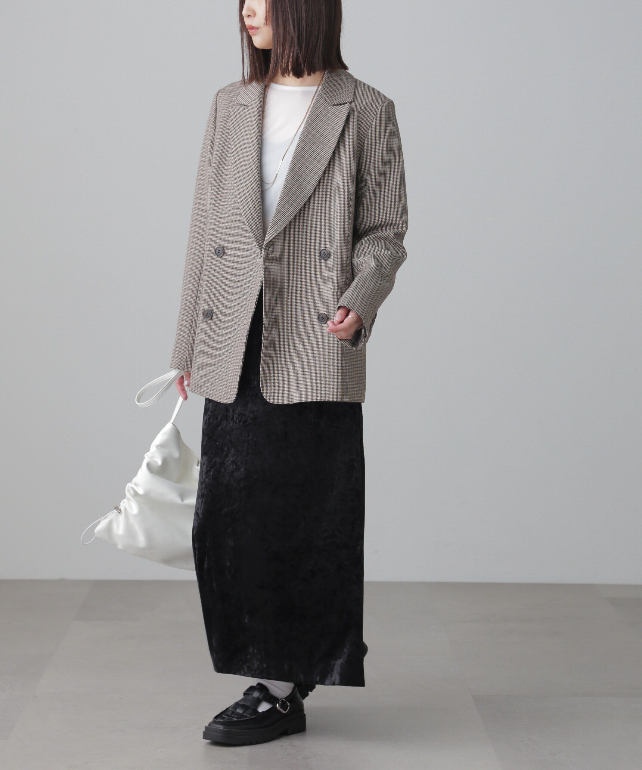  「クラッシュベロアナロースカート」|スカート|