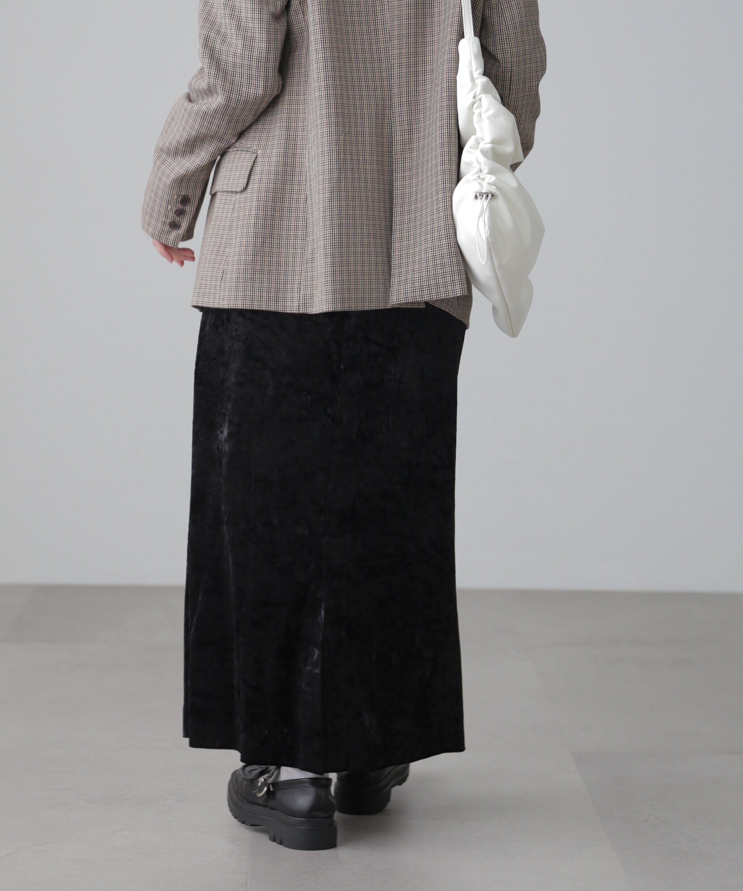  「クラッシュベロアナロースカート」|スカート|