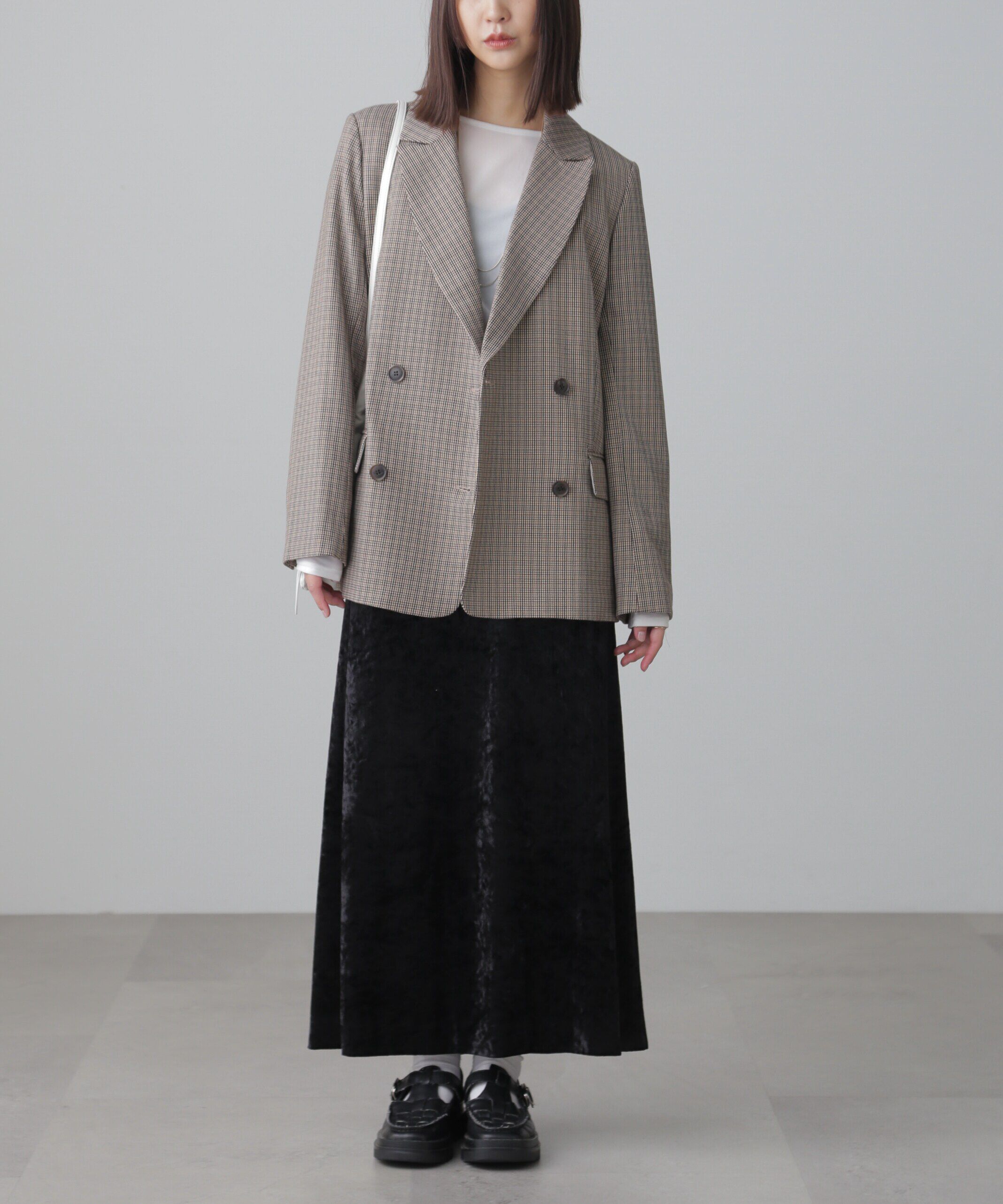  「クラッシュベロアナロースカート」|スカート|