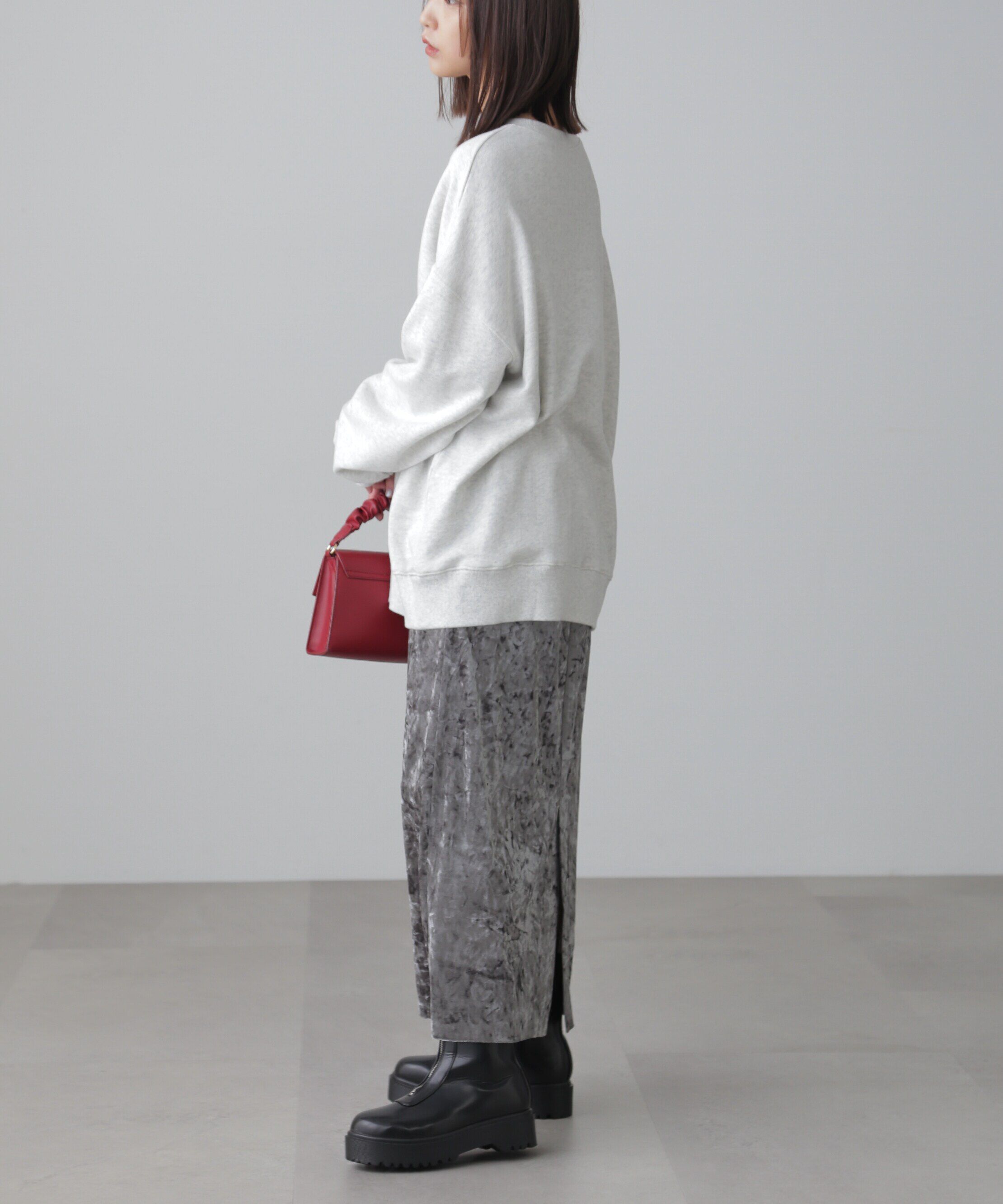  「クラッシュベロアナロースカート」|スカート|